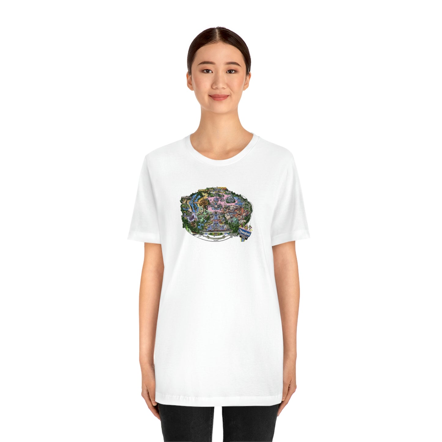 Unisex Jersey Short Sleeve Tee Disneyland park map