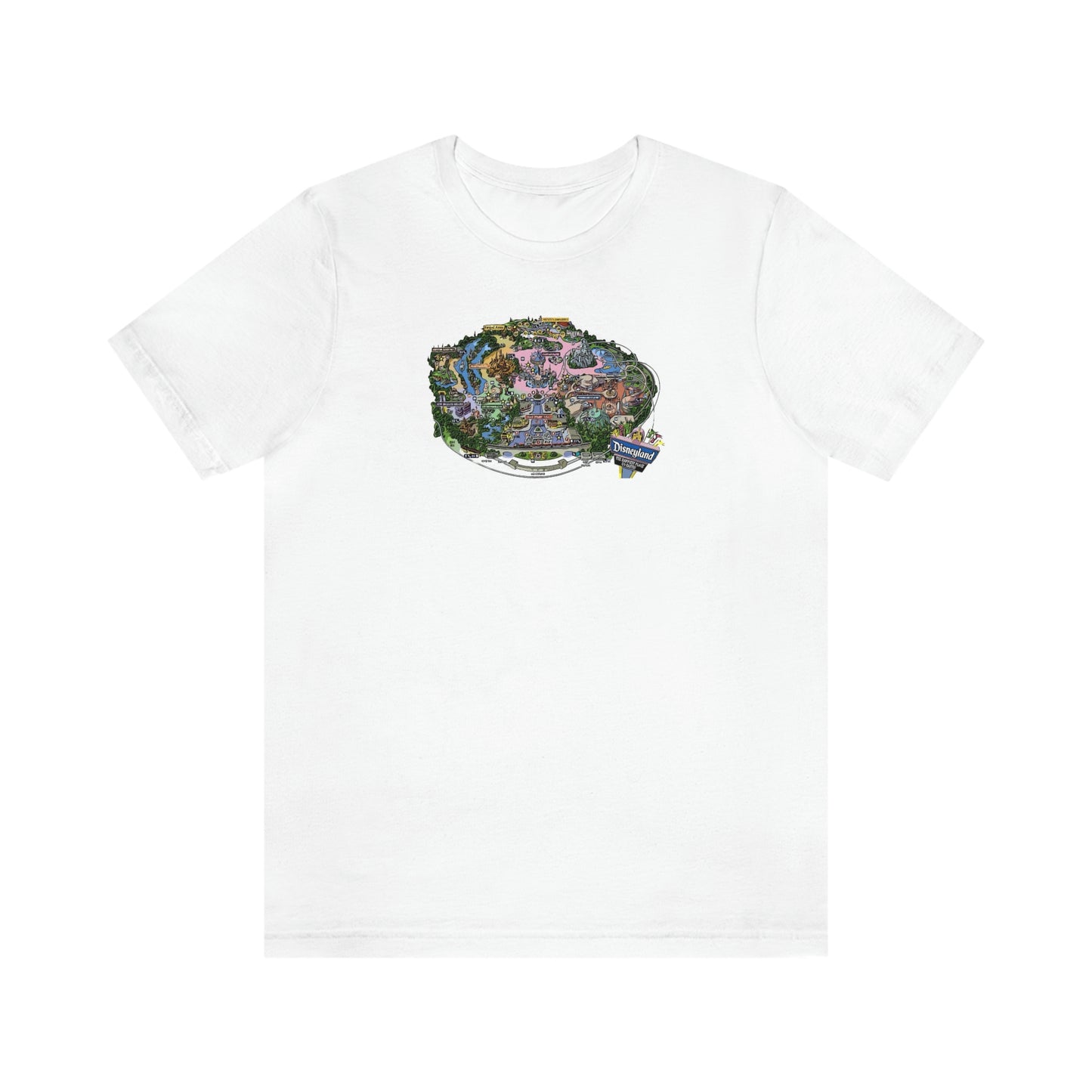 Unisex Jersey Short Sleeve Tee Disneyland park map