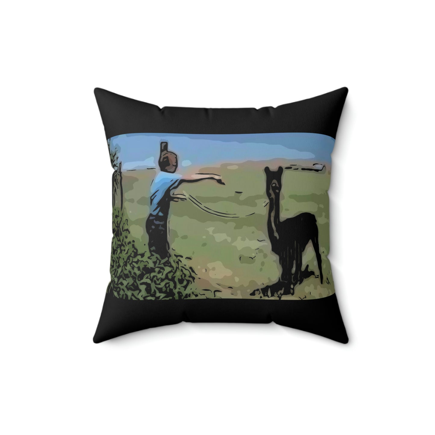 Spun Polyester Square Pillow ~Napoleon Dynamite ~Tina you fat lard~