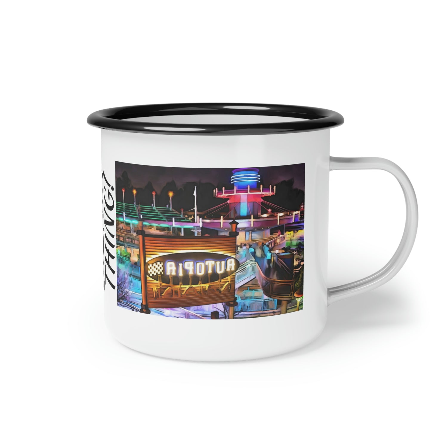 A Enamel Camp Cup Disneyland ~Autopia~ It's A Disney Thing!