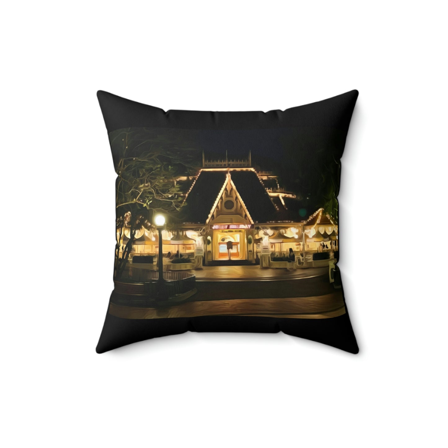 Spun Polyester Square Pillow Disneyland ~Jolly Holiday~