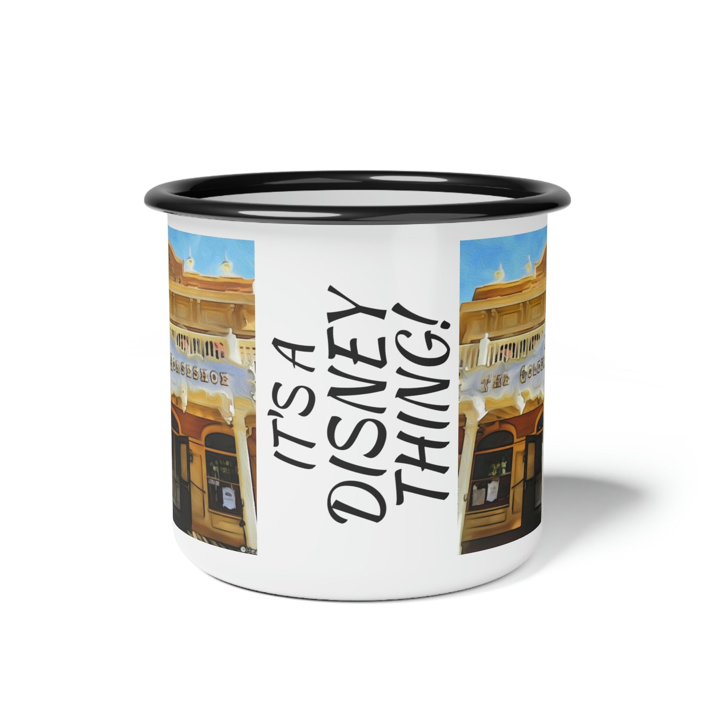 A Enamel Camp Cup Disneyland ~The Golden Horseshoe~ It's A Disney Thing!