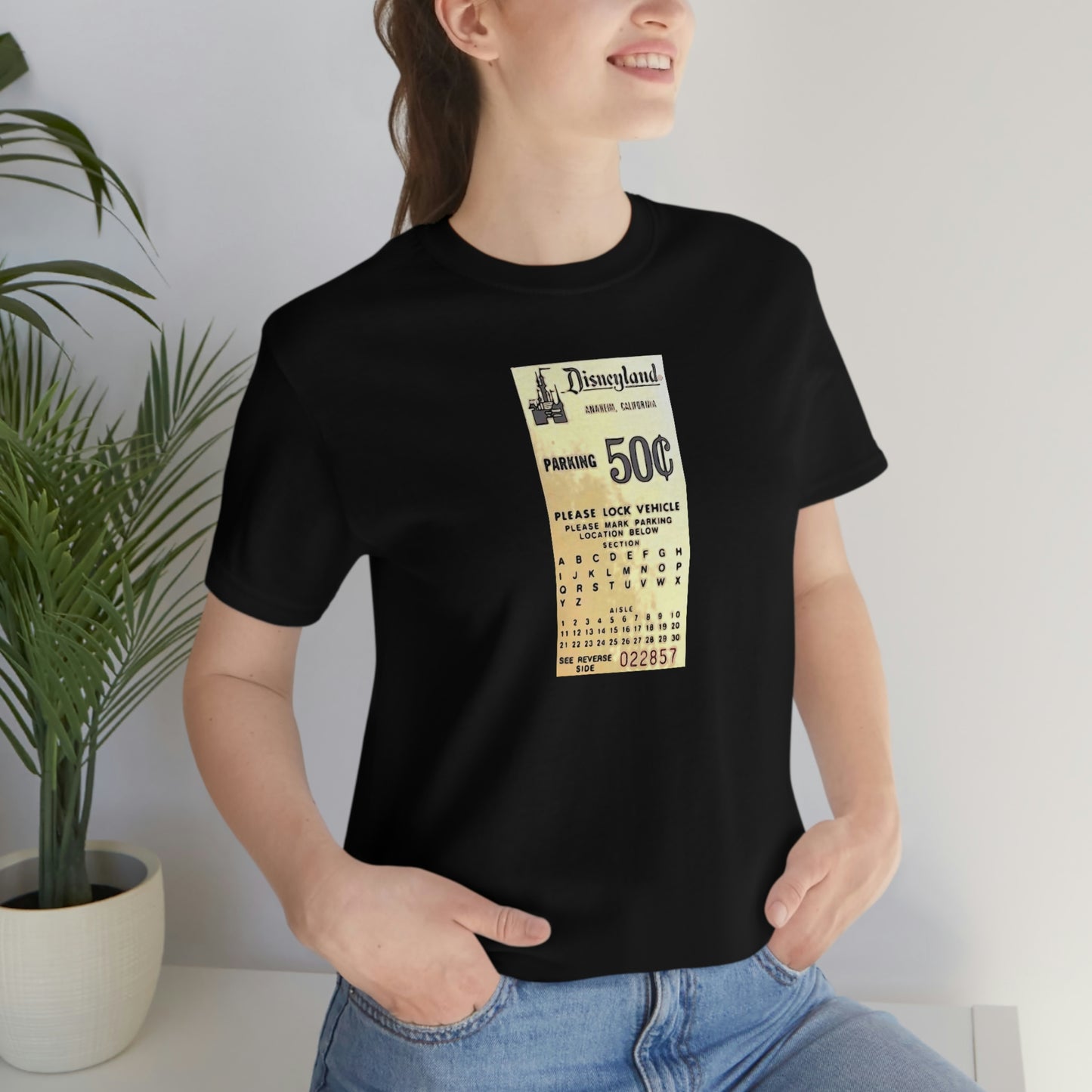 Unisex Jersey Short Sleeve Tee Disneyland vintage ticket stub - Parking