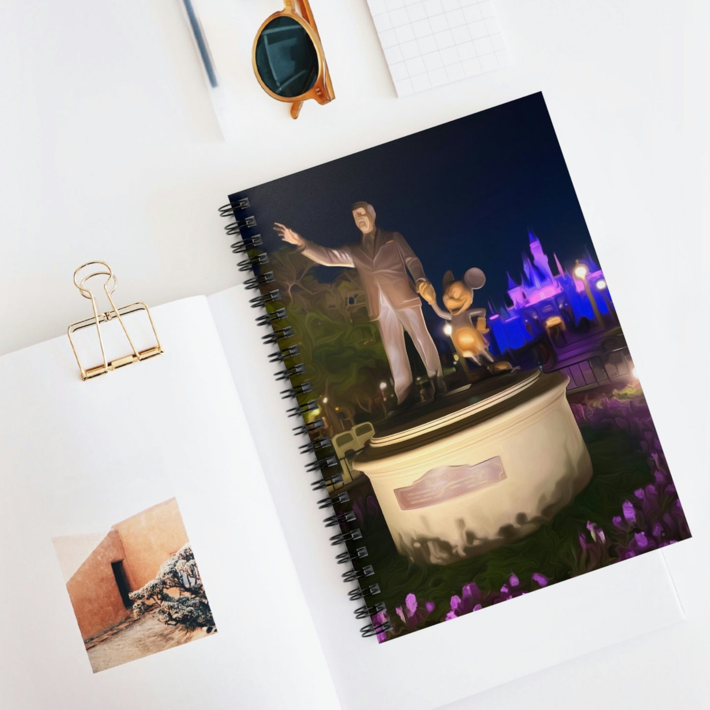 Spiral Notebook - Disneyland Walt & mickey Statue