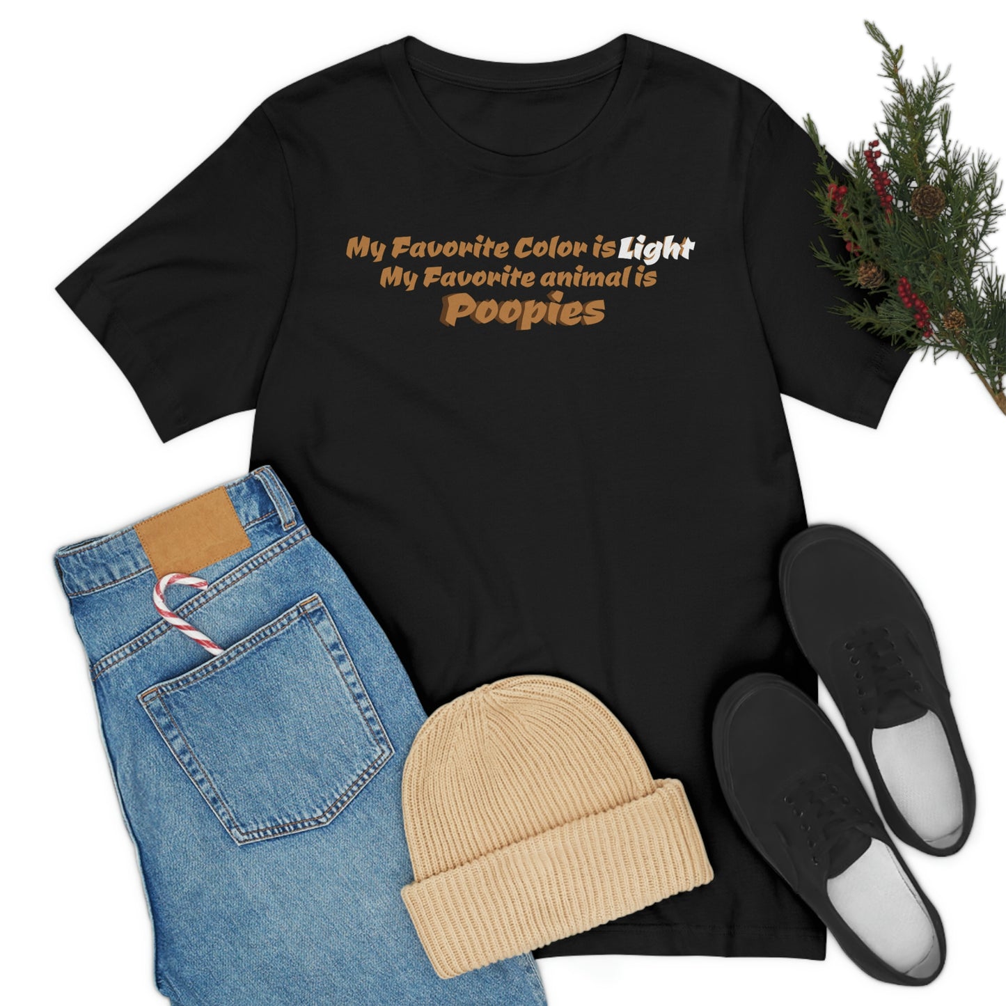Unisex Jersey Short Sleeve Tee Nacho Libre ~My Favorite color is light, My Favorite animal is Poopies~