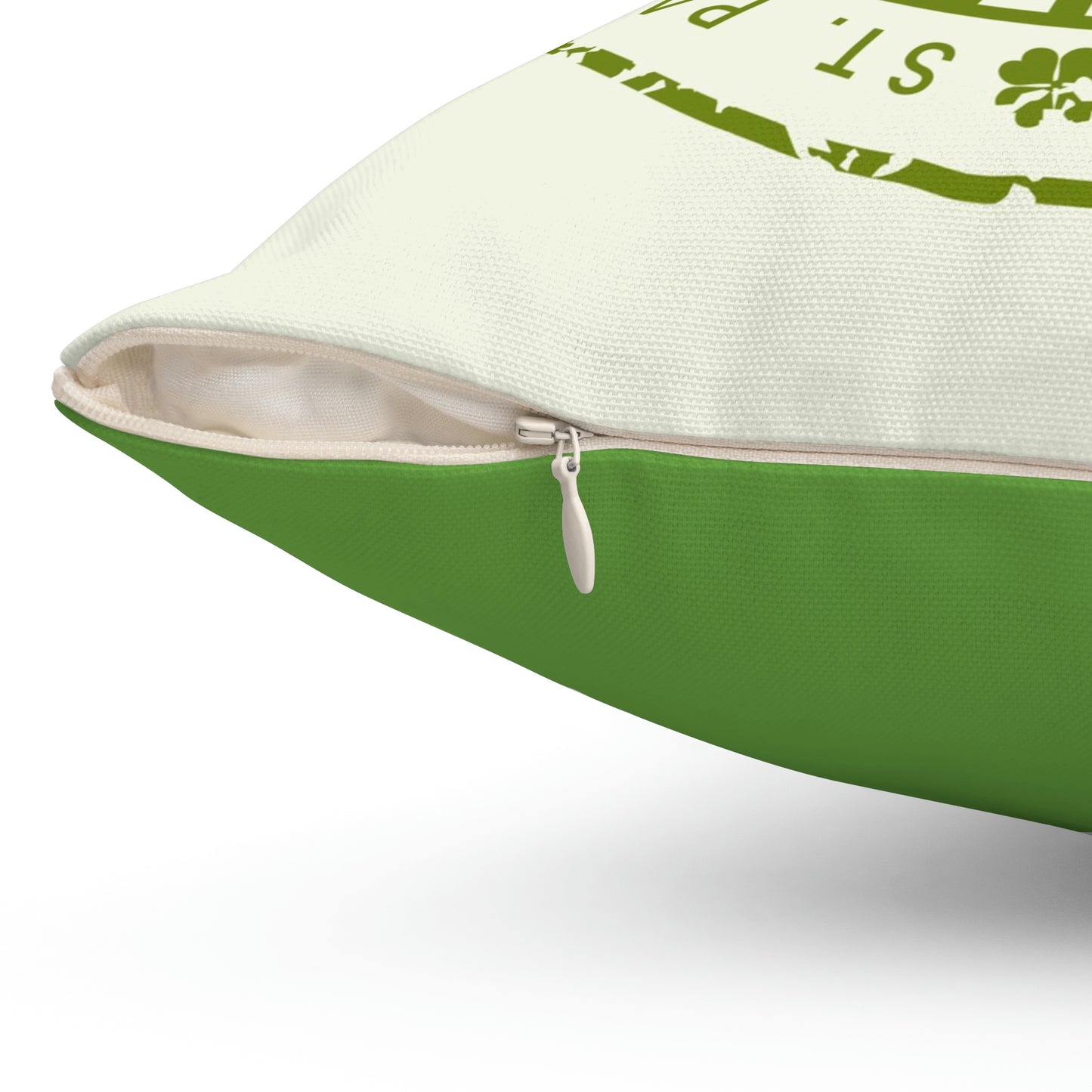 Spun Polyester Square Pillow St. Patrick's Day grungy rubber stamp