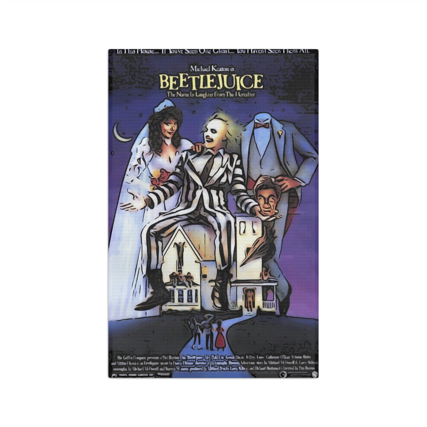 Soft Tea Towel Beetlejuice Movie Poster Vintage