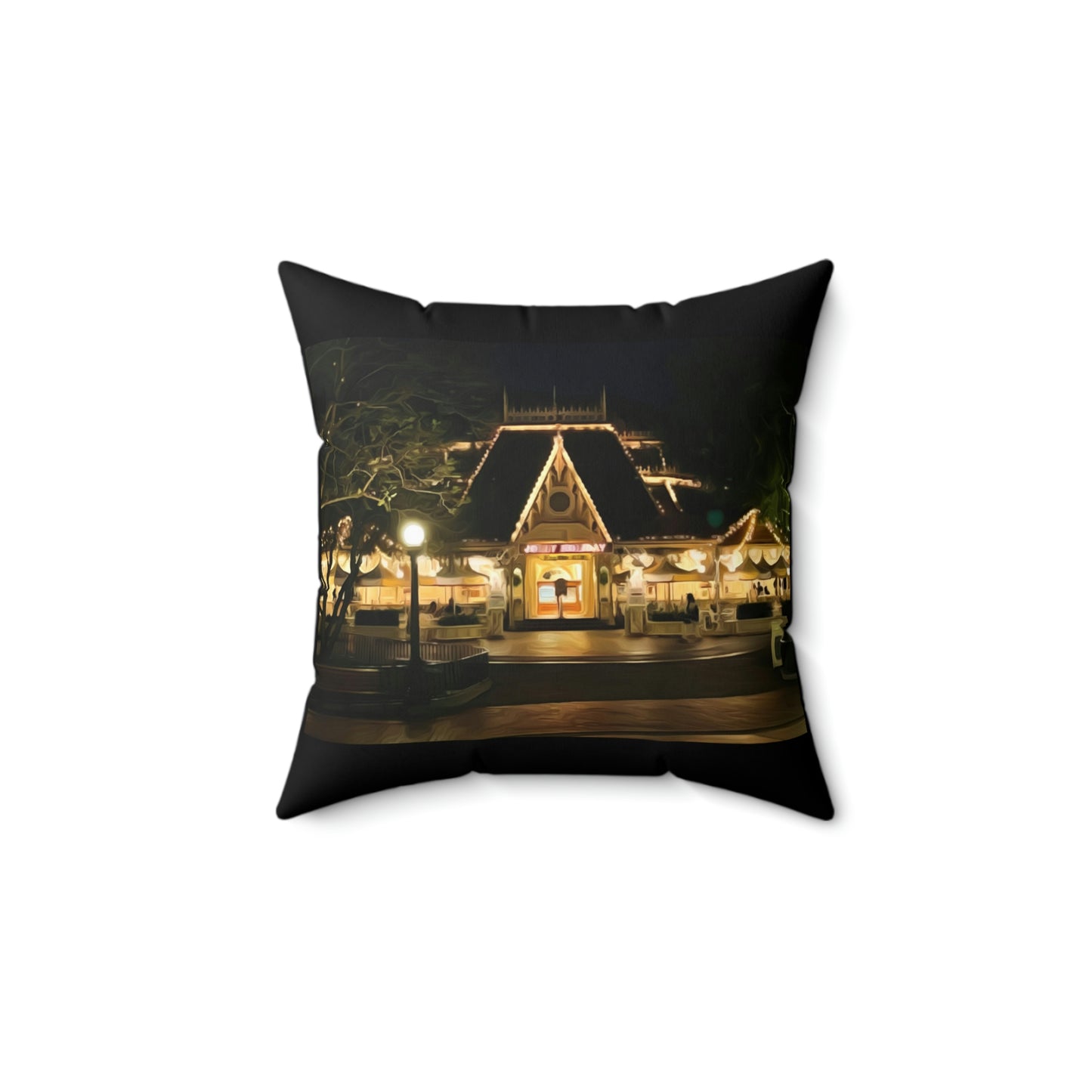 Spun Polyester Square Pillow Disneyland ~Jolly Holiday~
