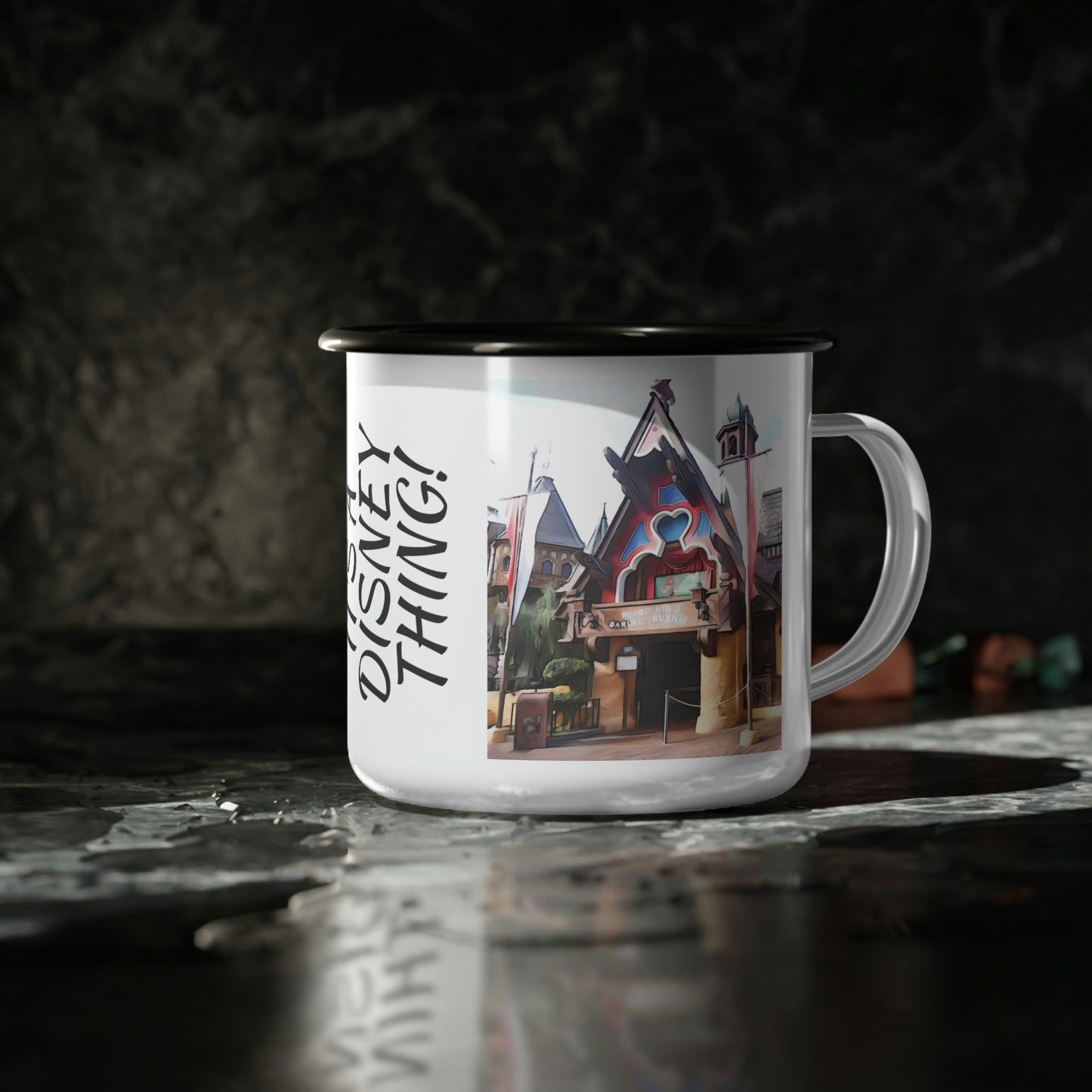A Enamel Camp Cup Disneyland ~Pinocchio's Daring Journey~ It's A Disney Thing!