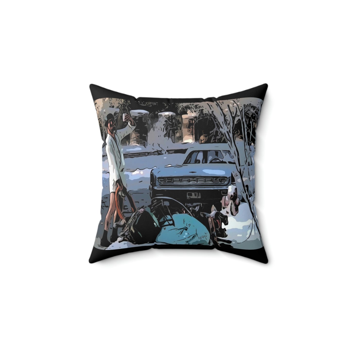 Spun Polyester Square Pillow Christmas Vacation ~ Cousin Eddie