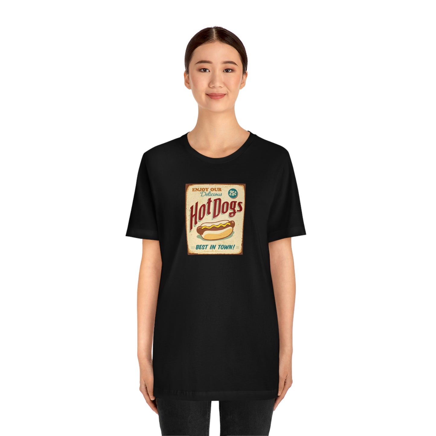 Unisex Jersey Short Sleeve Tee Hot Dogs Tin sign