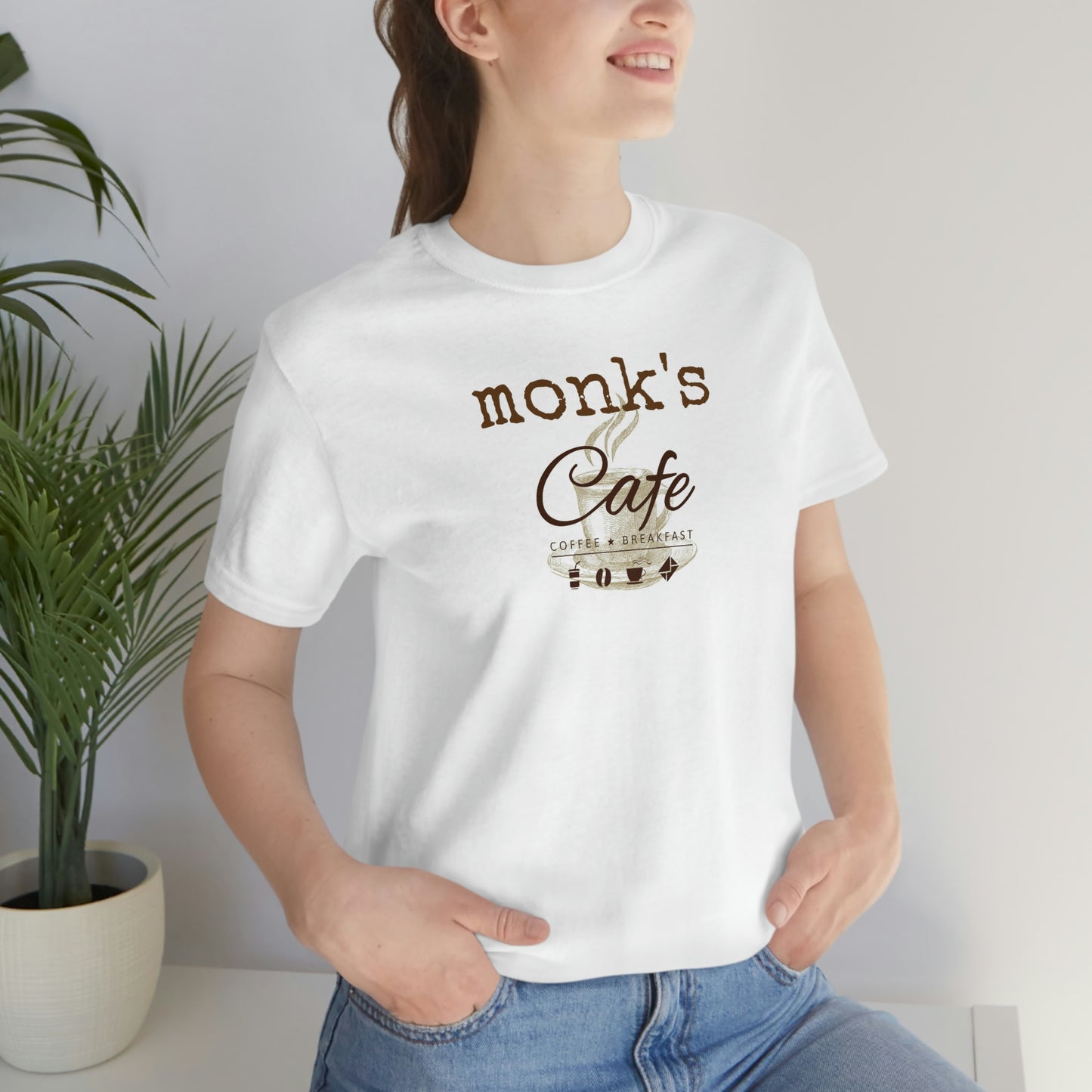 Unisex Jersey Short Sleeve Tee Seinfeld "Monk's Cafe"