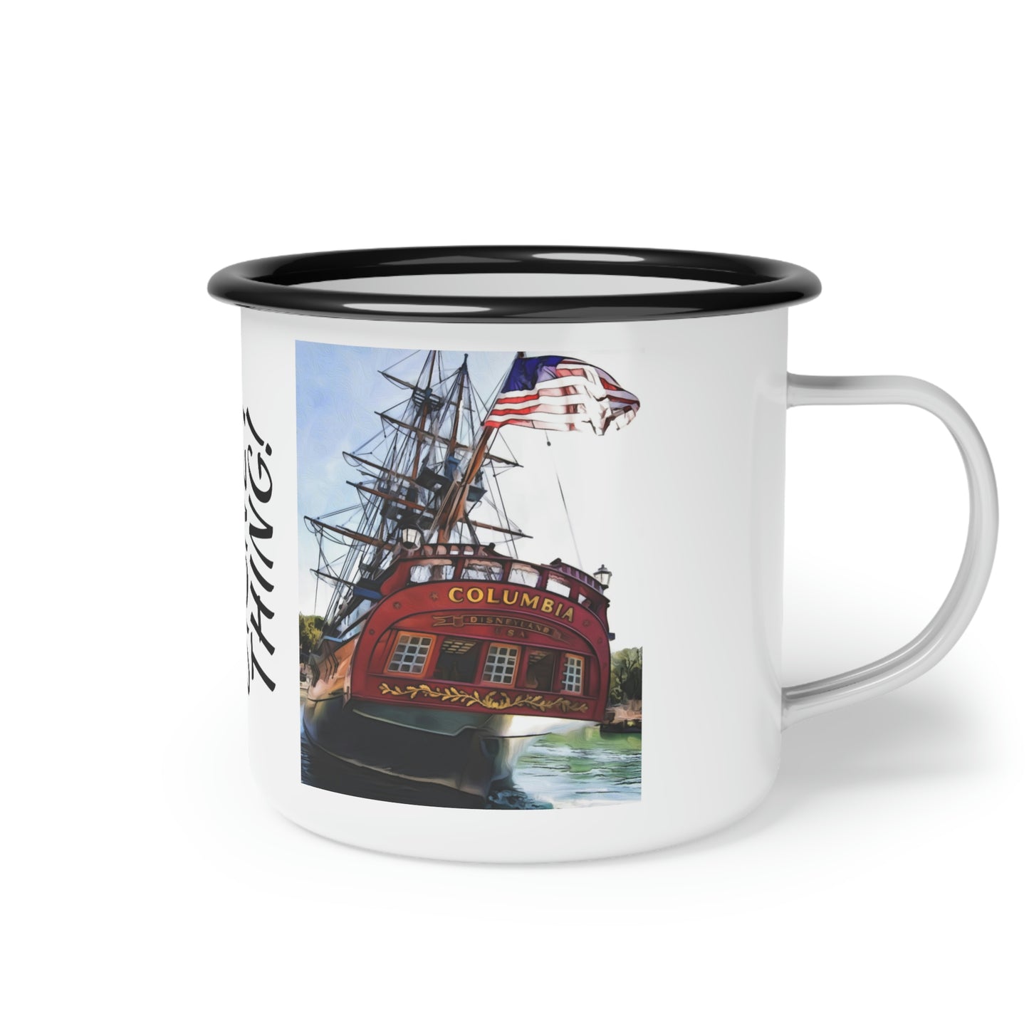 A Enamel Camp Cup Disneyland ~Sailing Ship Colombia~ It's A Disney Thing!