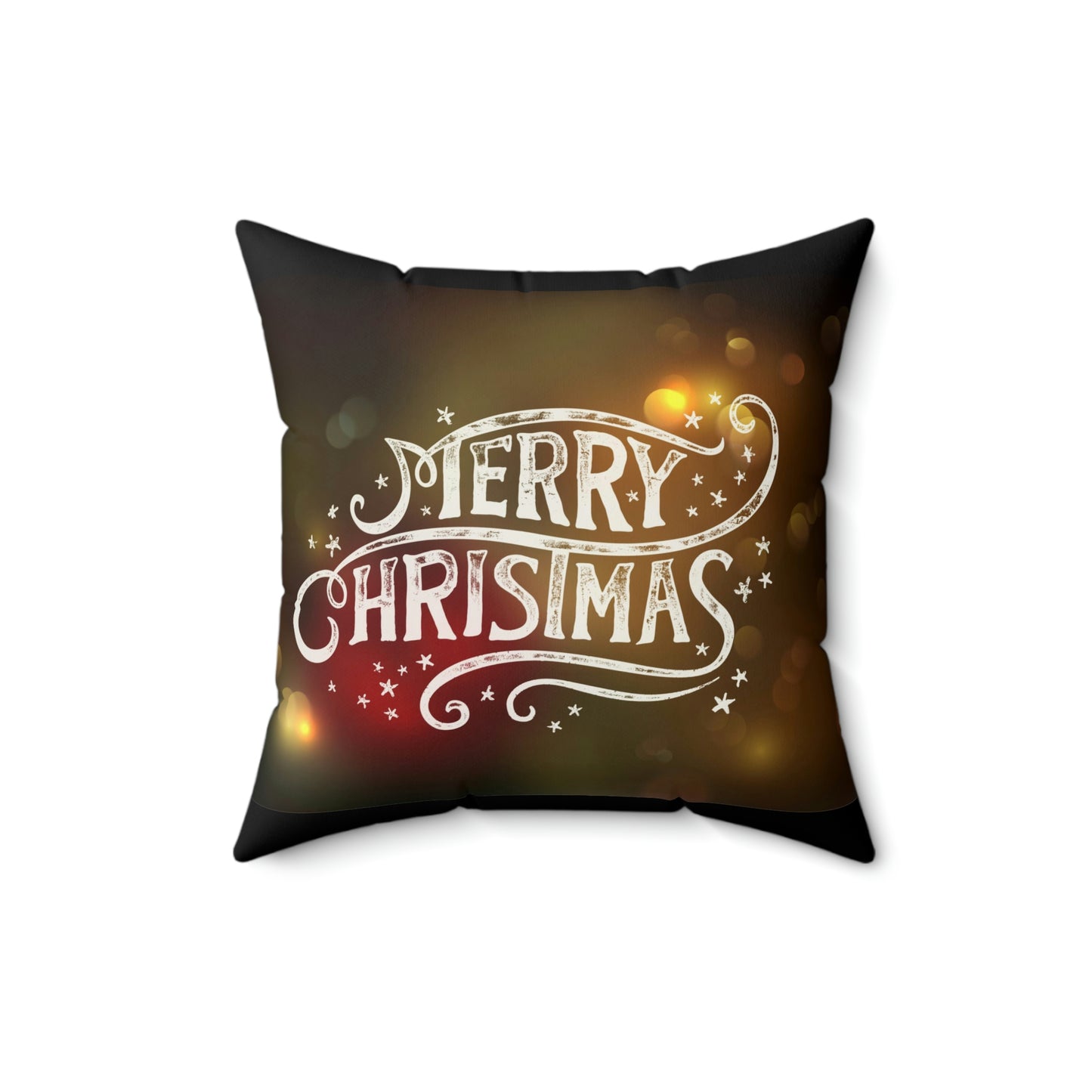 Spun Polyester Square Pillow ~ Merry Christmas ~