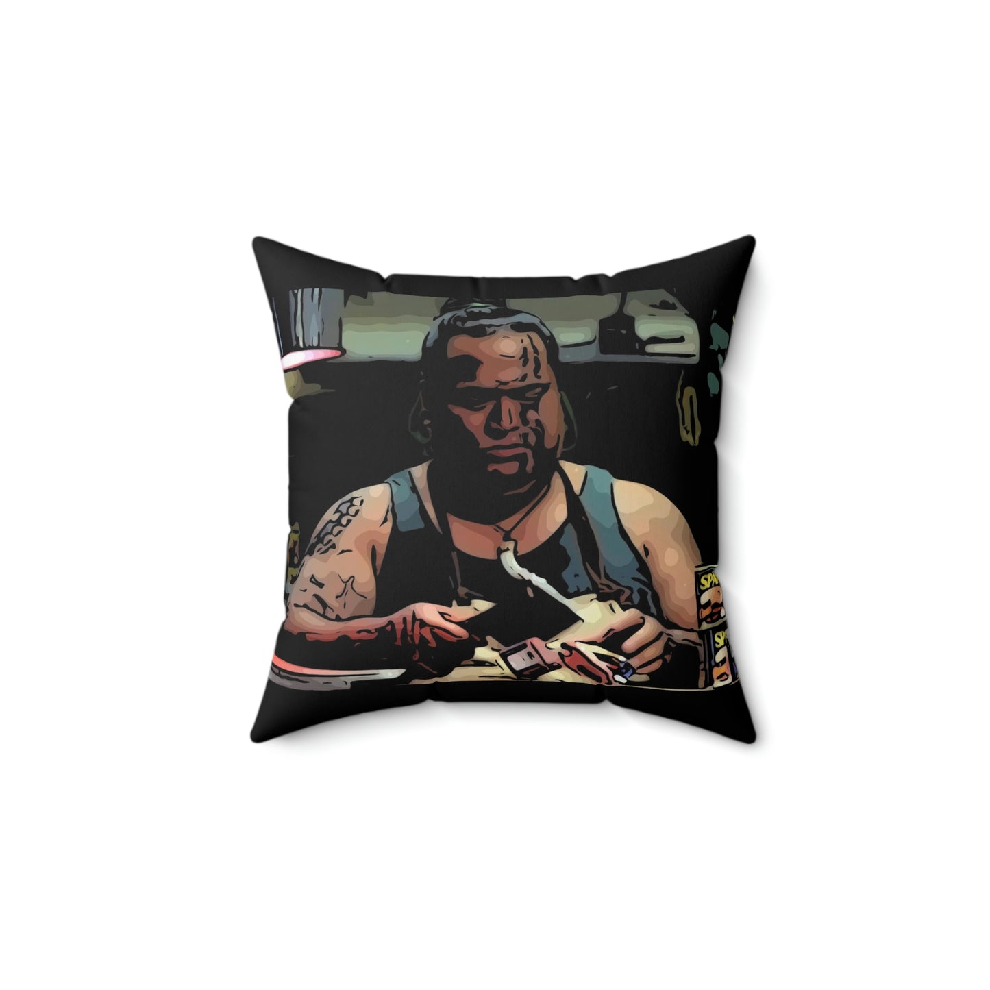 Spun Polyester Square Pillow ~50 first dates~ Tattoo Face ~ Nick