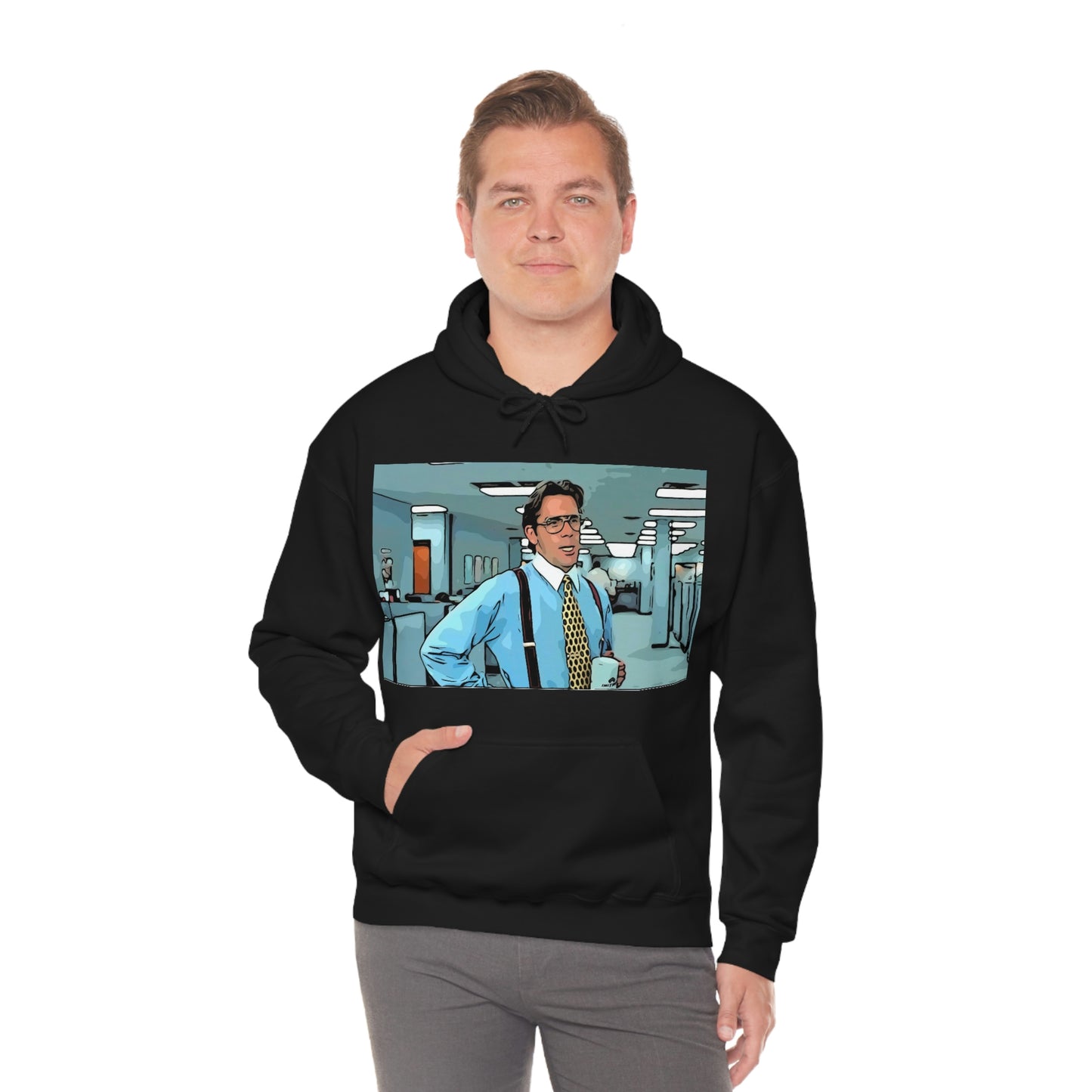 Unisex Heavy Blend™ Hooded Sweatshirt Office space ~ Bill Lumbergh