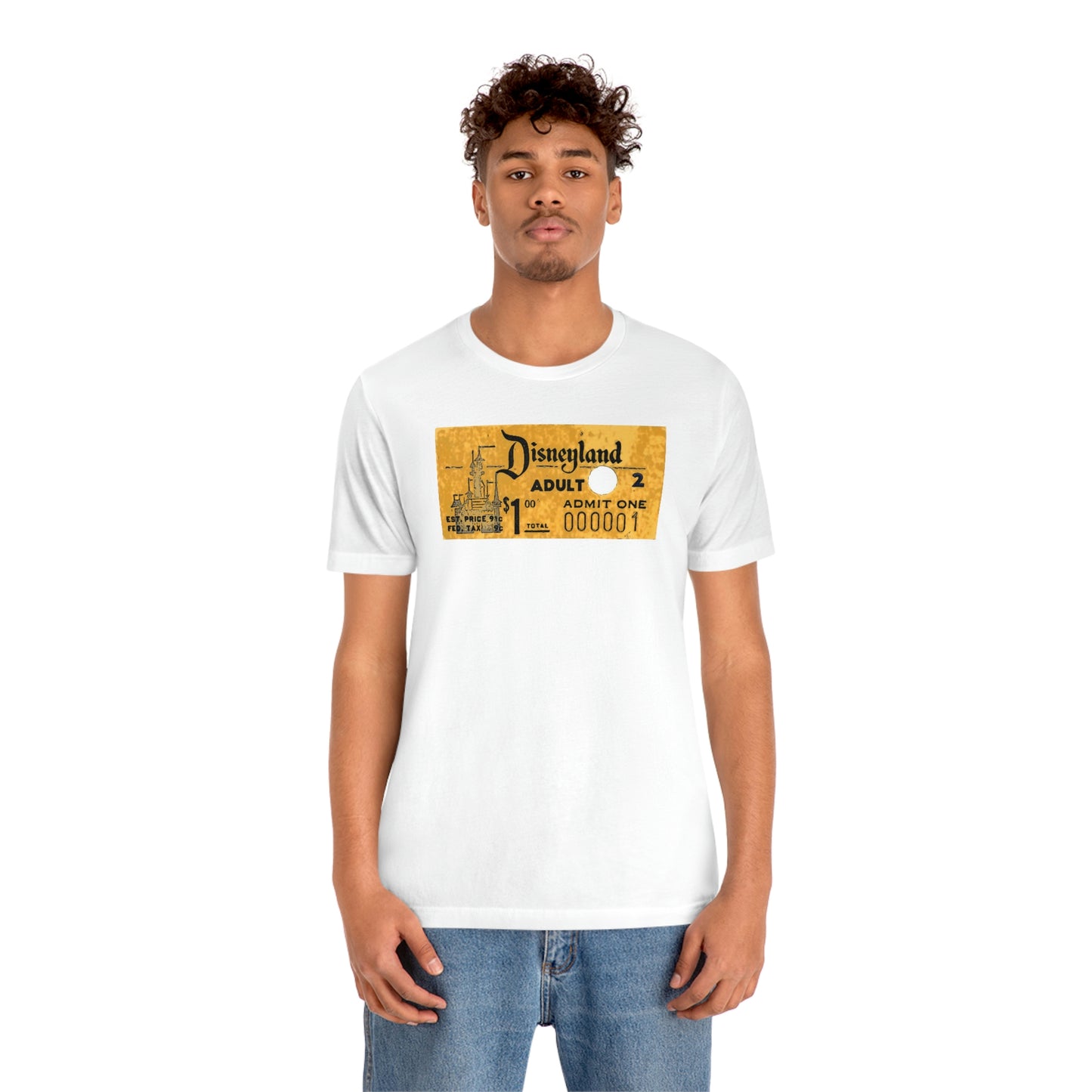 Unisex Jersey Short Sleeve Tee Disneyland vintage ticket stub - Adult