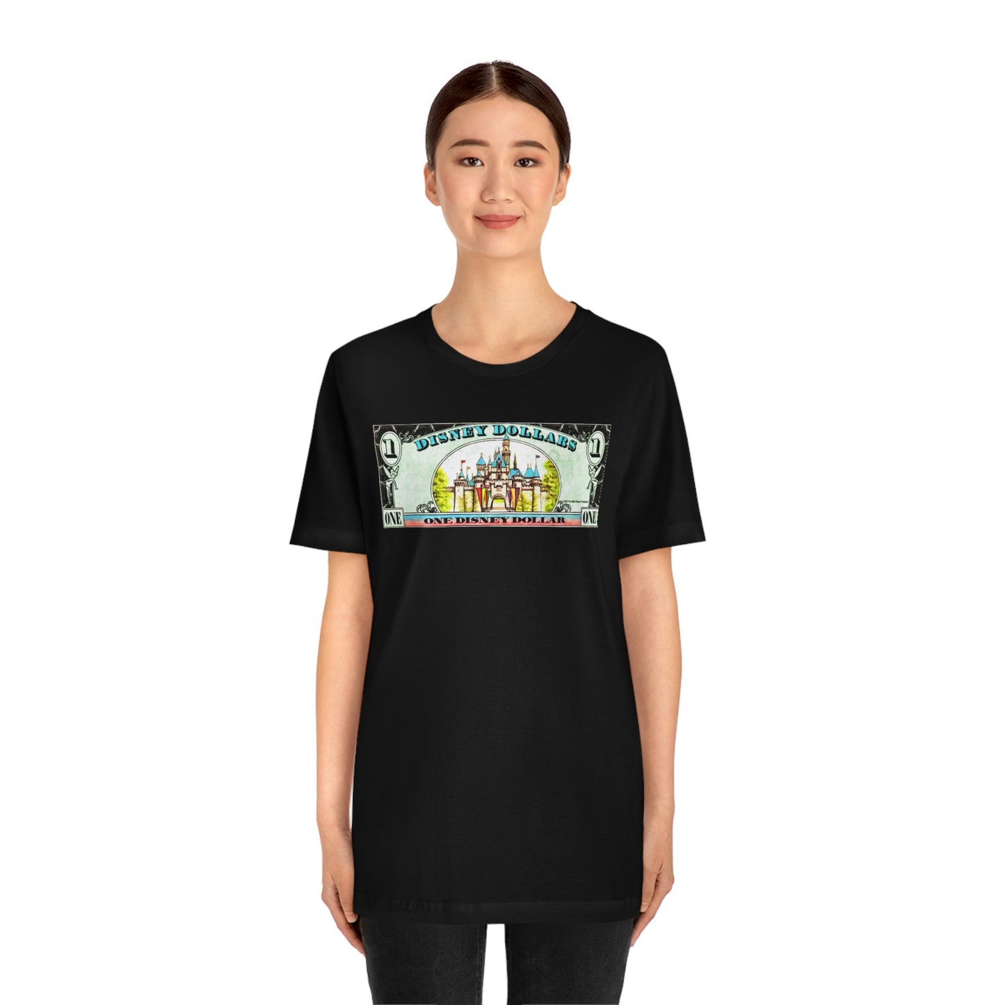 Unisex Jersey Short Sleeve Tee Disneyland Dollar Castle