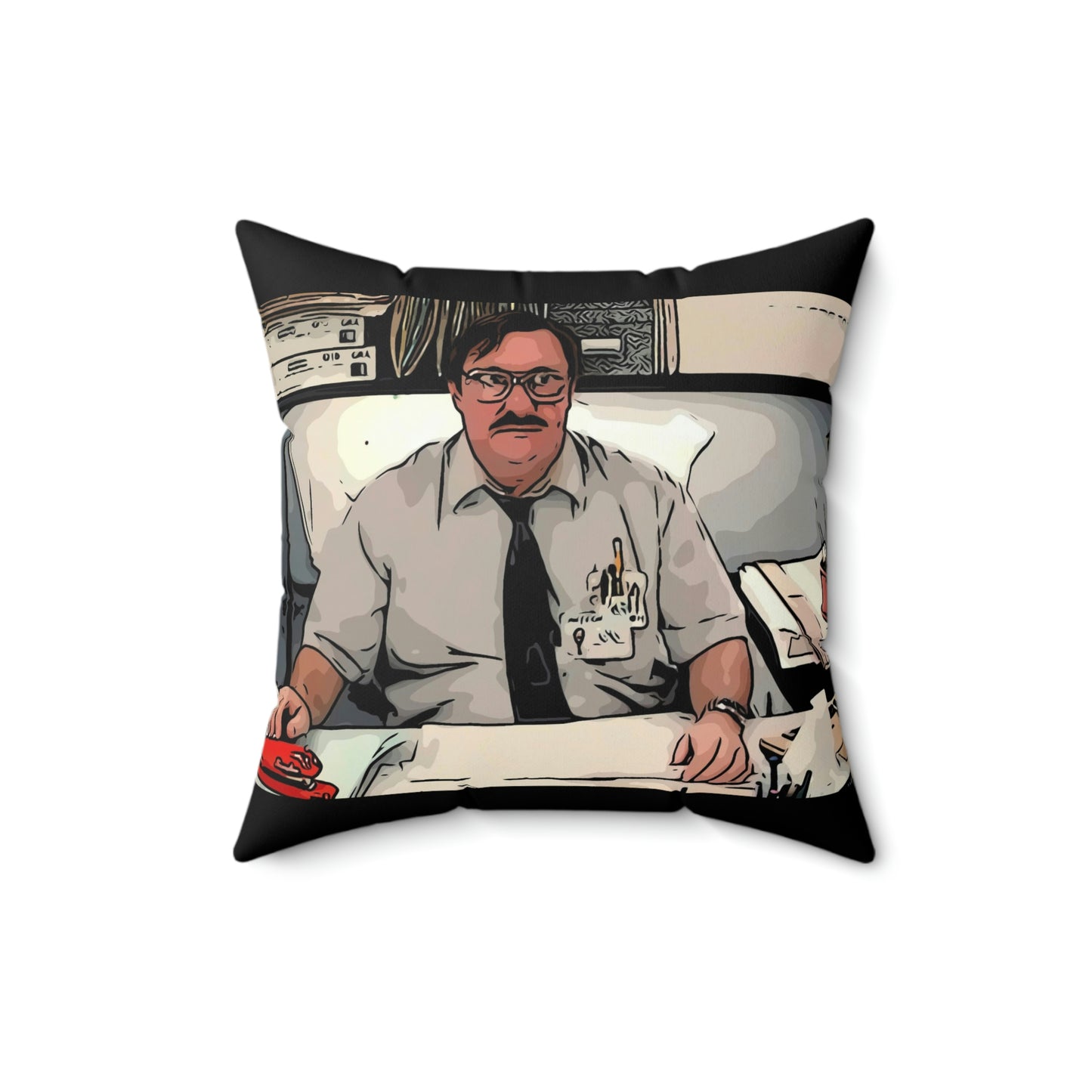 Spun Polyester Square Pillow ~Office Space ~ Melvin ~