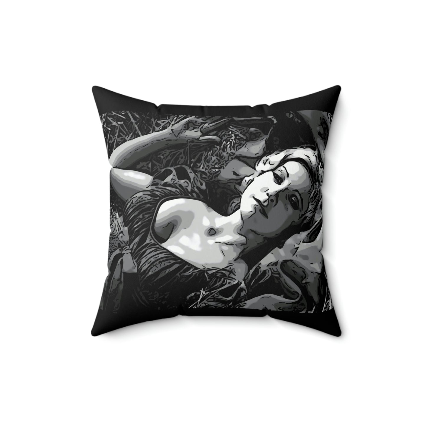 Spun Polyester Square Pillow ~Young Frankenstein ~Inga~