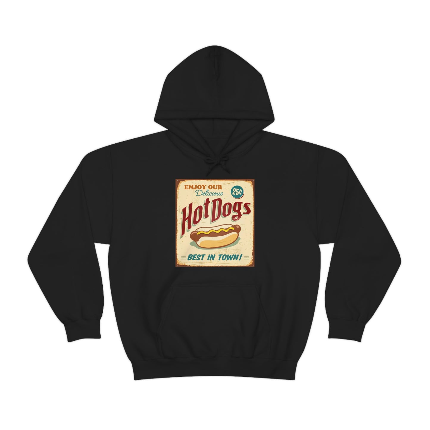 Unisex Heavy Blend™ Hooded Sweatshirt Vintage Hot Dogs Metal Sign