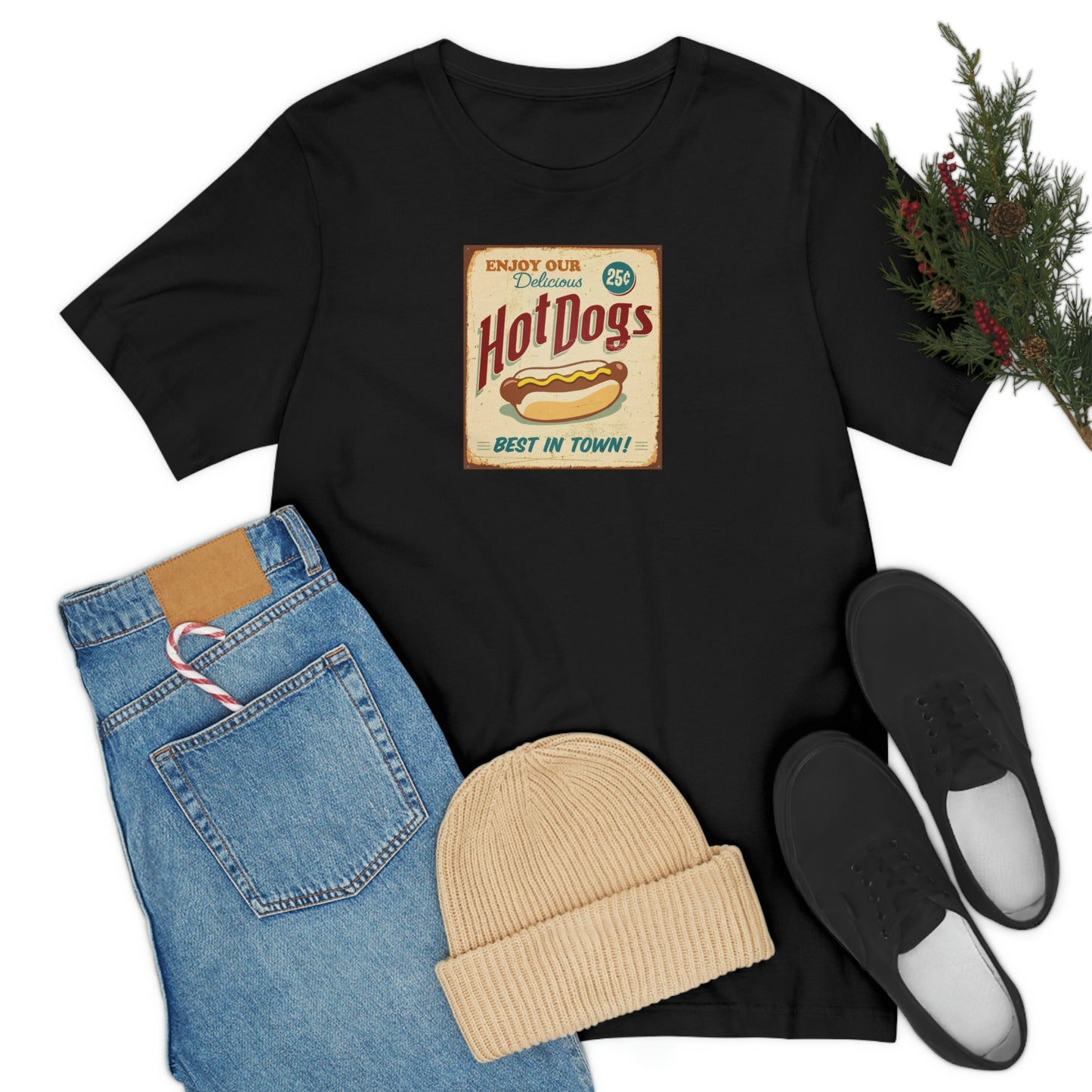 Unisex Jersey Short Sleeve Tee Hot Dogs Tin sign