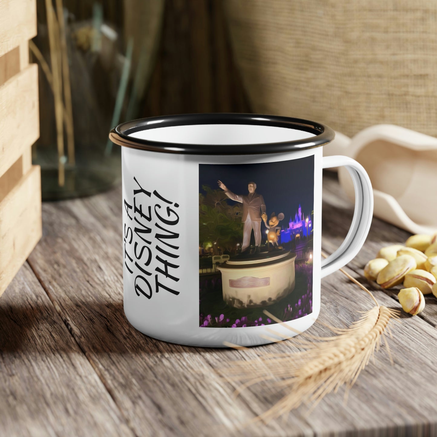 A Enamel Camp Cup Disneyland ~Walt & Mickey Statue~ It's A Disney Thing!