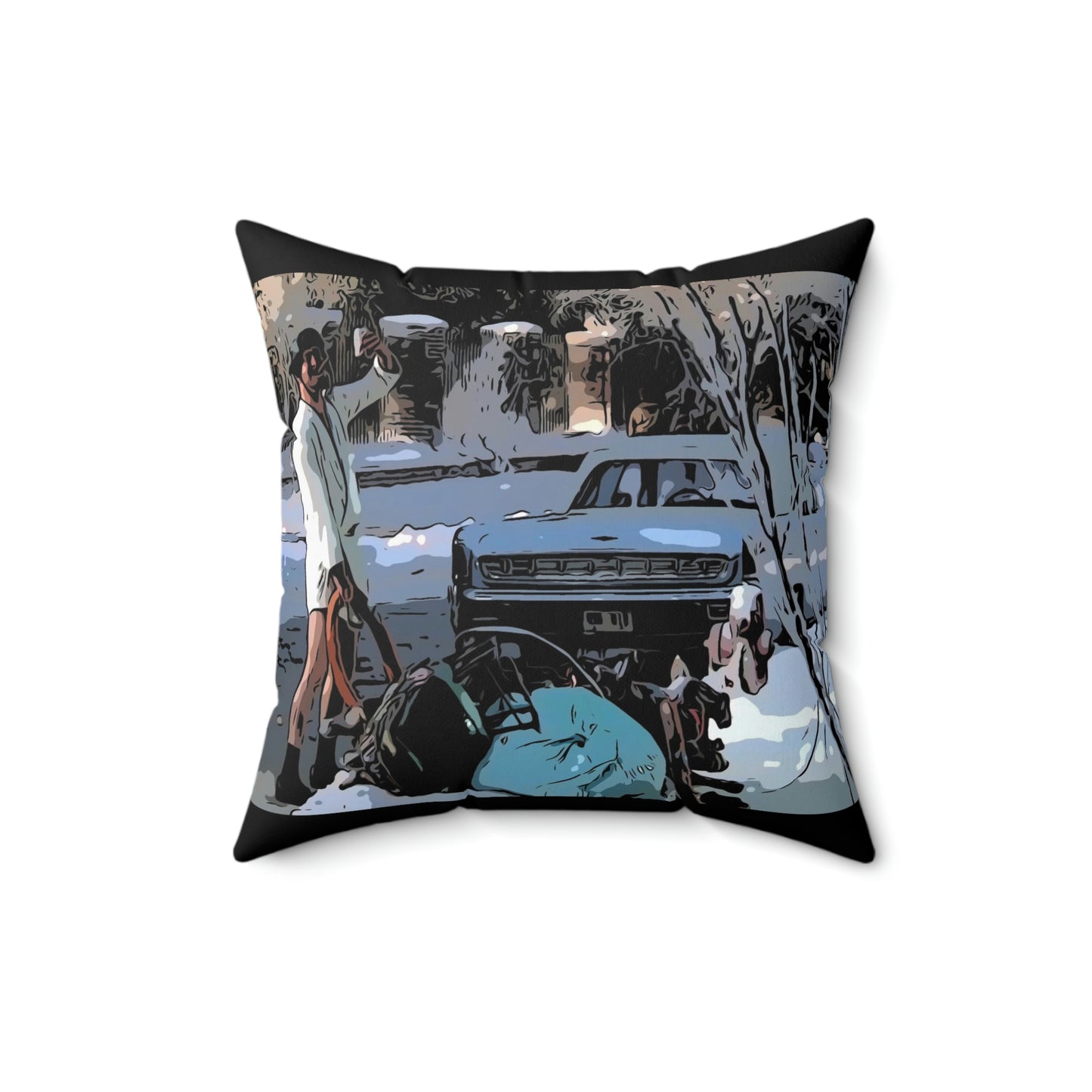 Spun Polyester Square Pillow Christmas Vacation ~ Cousin Eddie