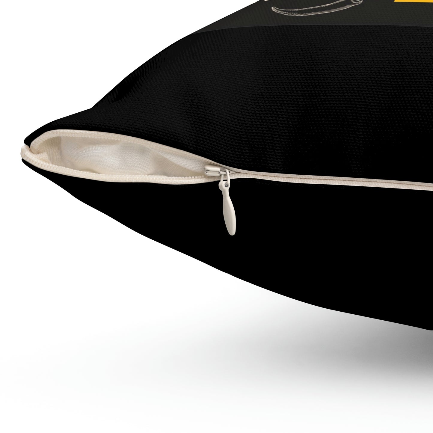 Spun Polyester Square Pillow ~ It's Time for Pizza