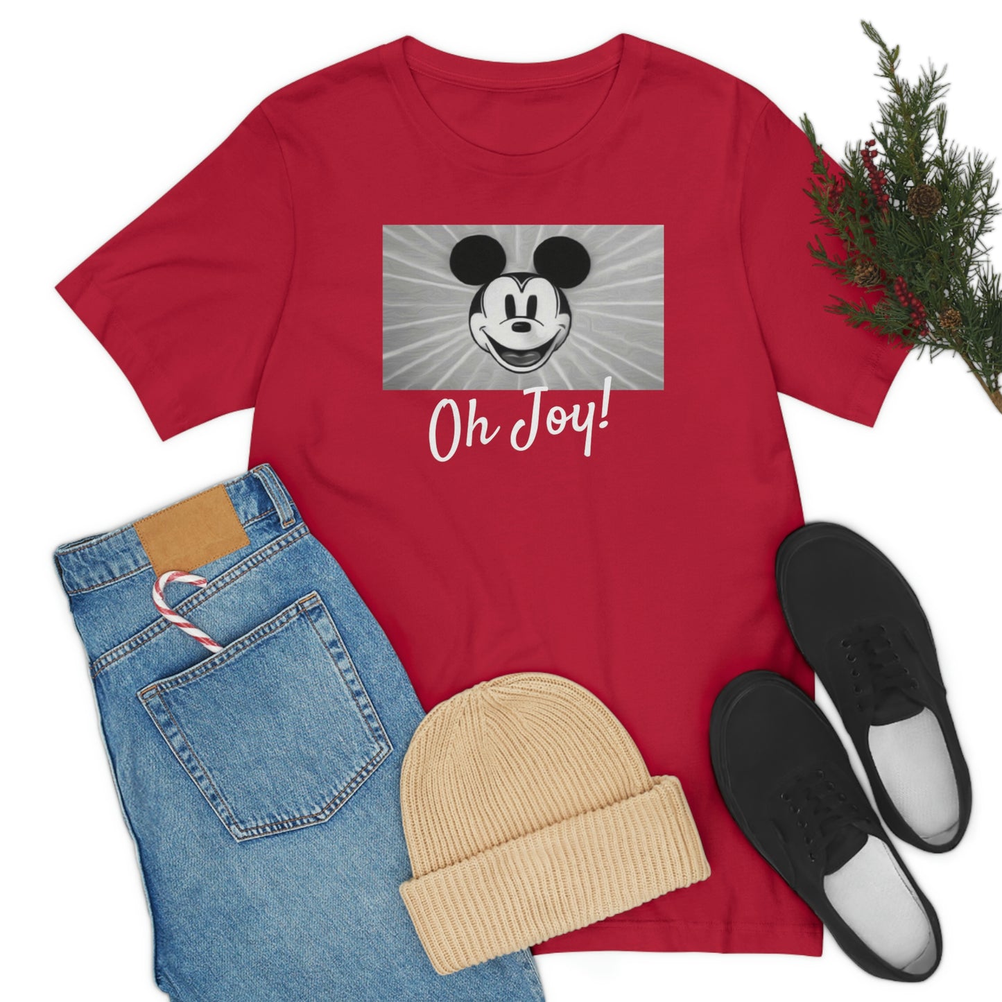 Unisex Jersey Short Sleeve Tee Disney Mickey Christmas - oh joy!