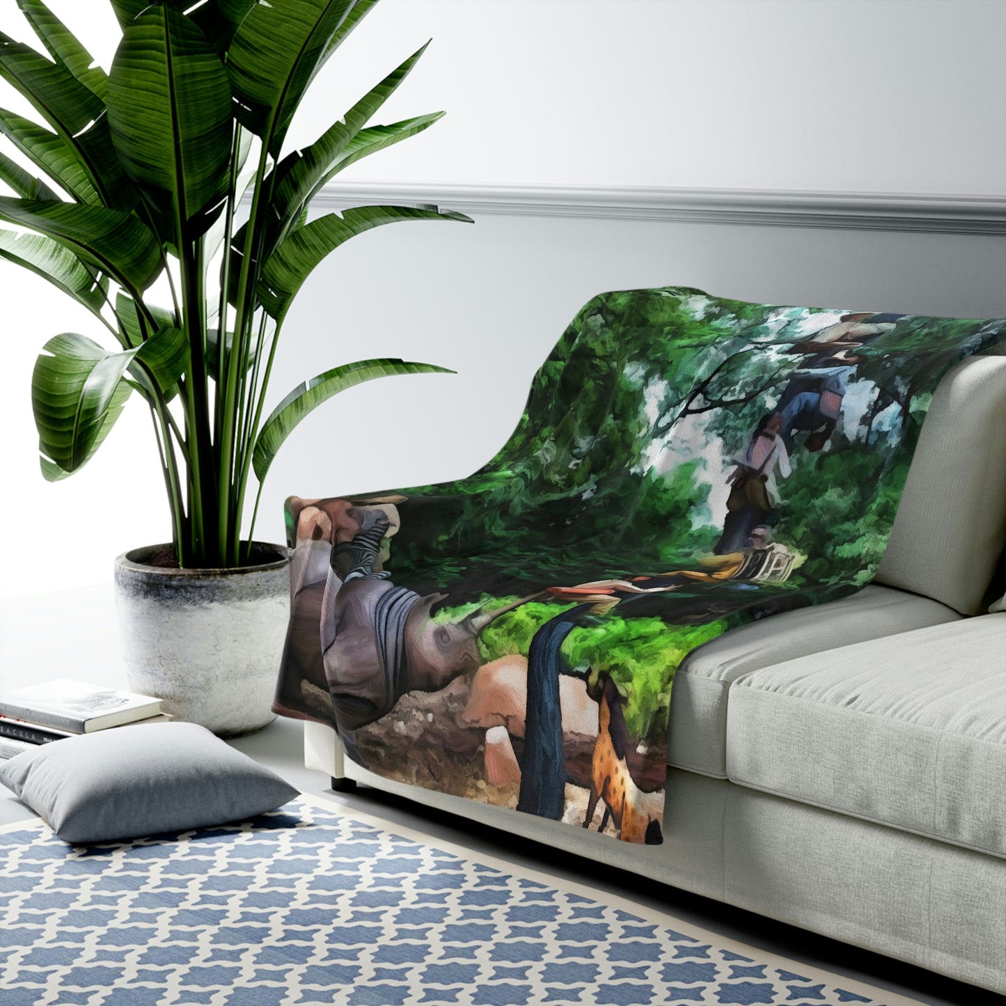Velveteen Plush Blanket Disneyland Resort~ The Jungle Cruise Boat Ride