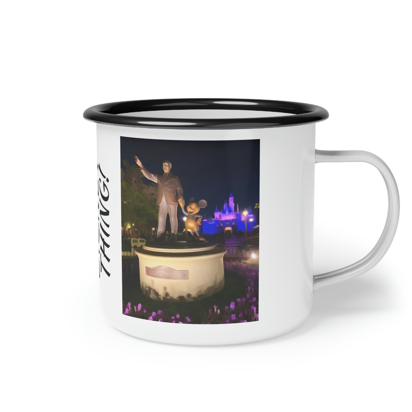 A Enamel Camp Cup Disneyland ~Walt & Mickey Statue~ It's A Disney Thing!