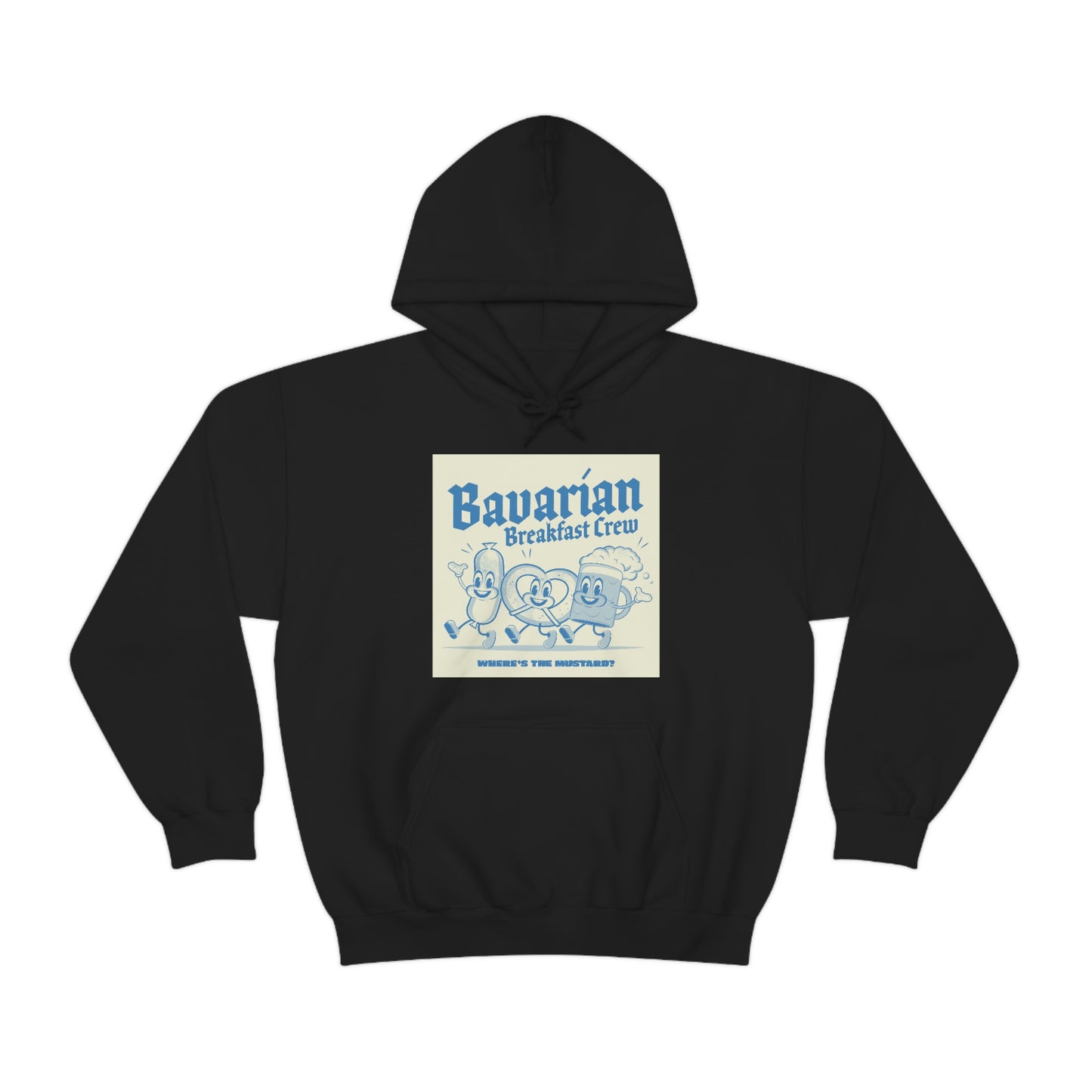 Unisex Heavy Blend™ Hooded Sweatshirt funny cartoon illustration of bavarian