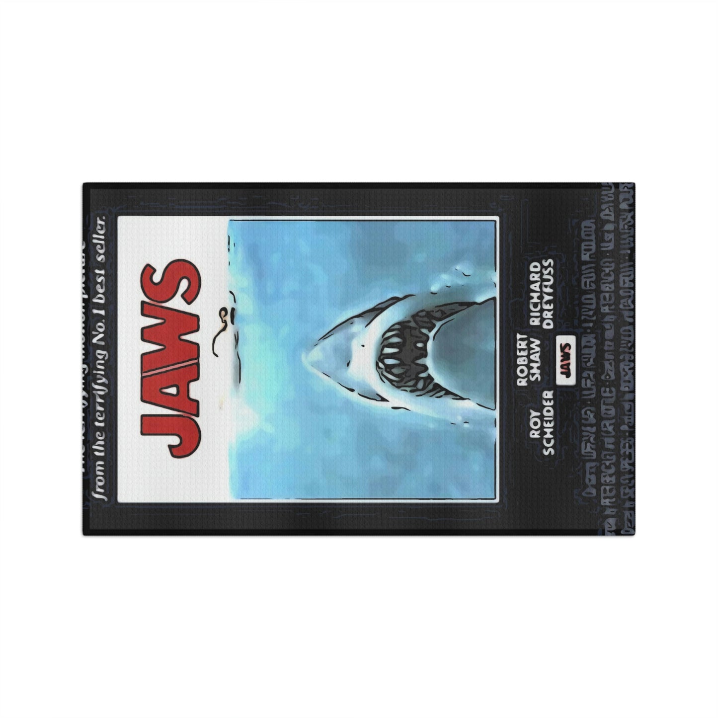 Soft Tea Towel Jaws Movie Poster Vintage