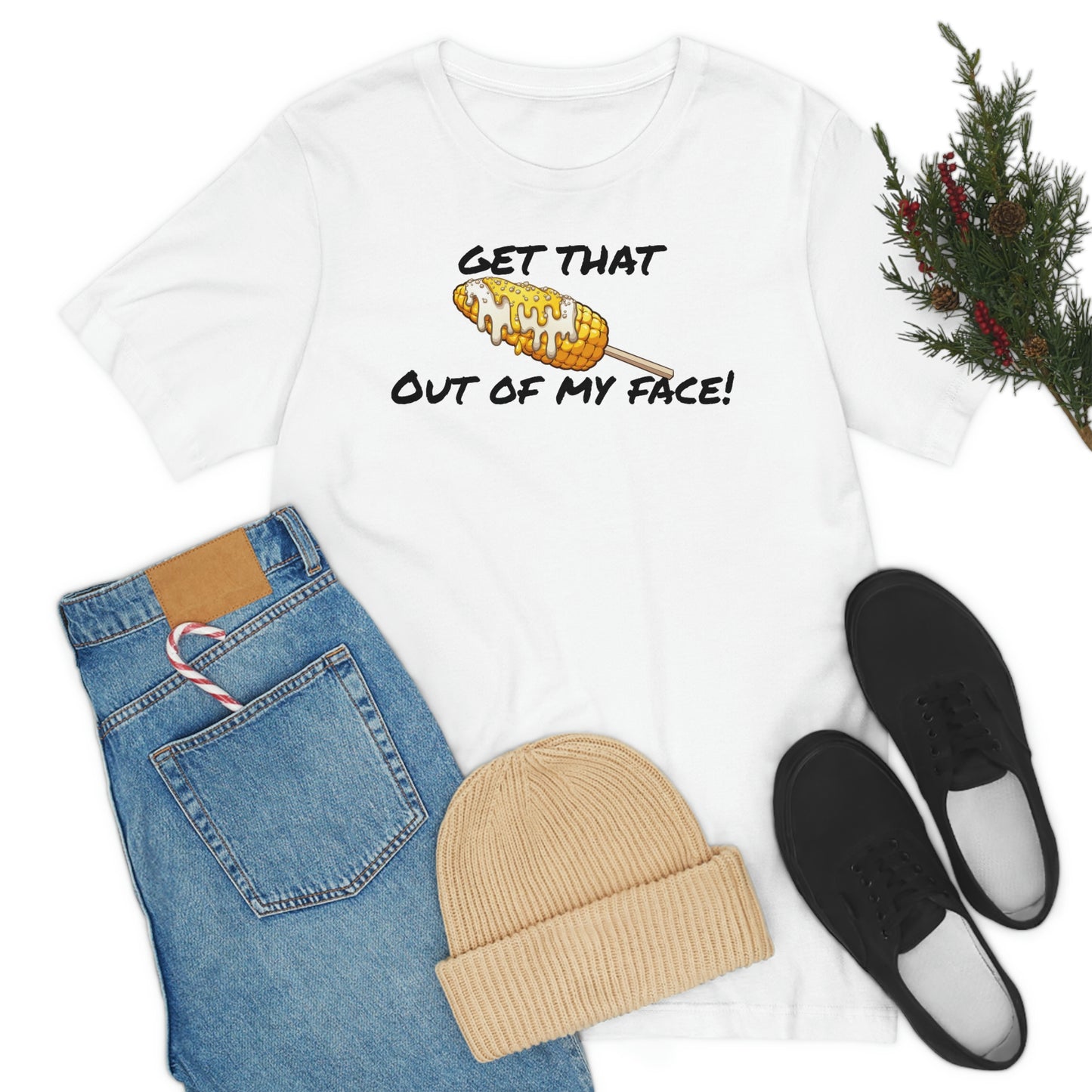 Unisex Jersey Short Sleeve Tee Nacho Libre ~Get that Corn-out of my face