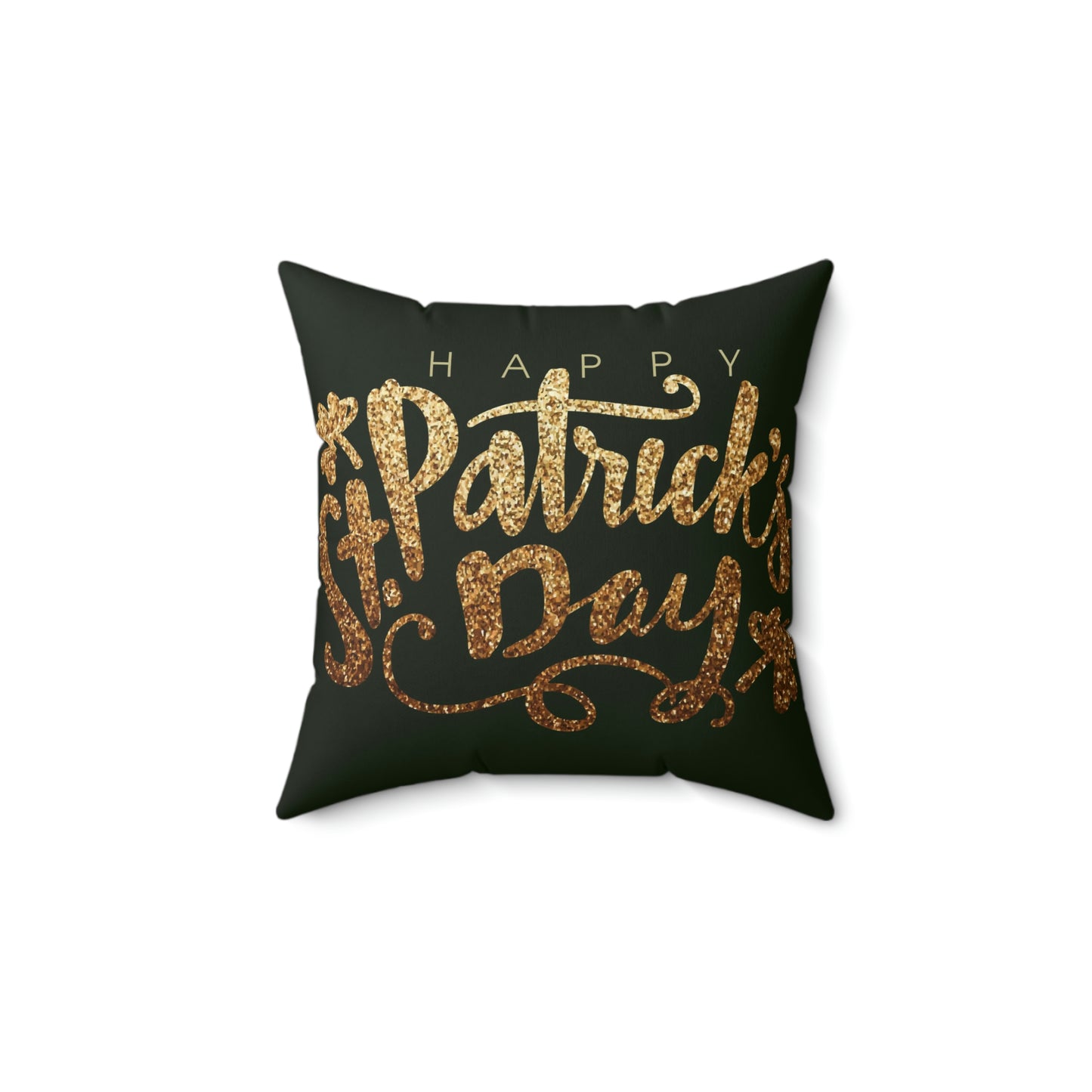 Spun Polyester Square Pillow happy St. Patrick's Day