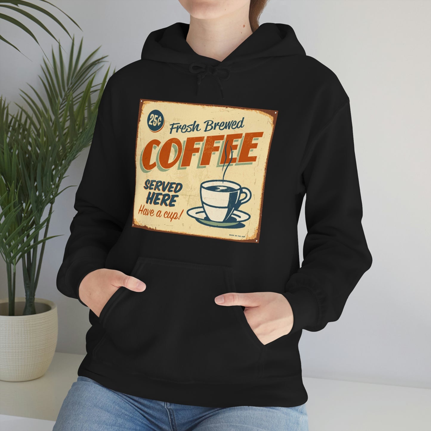 Unisex Heavy Blend™ Hooded Sweatshirt Vintage metal sign - Fresh Brewed
