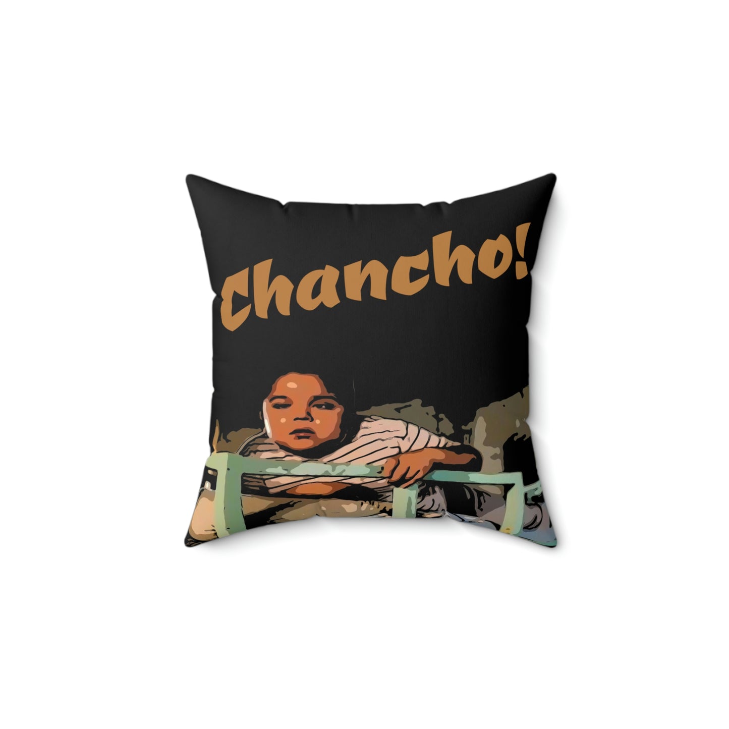 Spun Polyester Square Pillow ~Nacho Libre~ Chancho!~