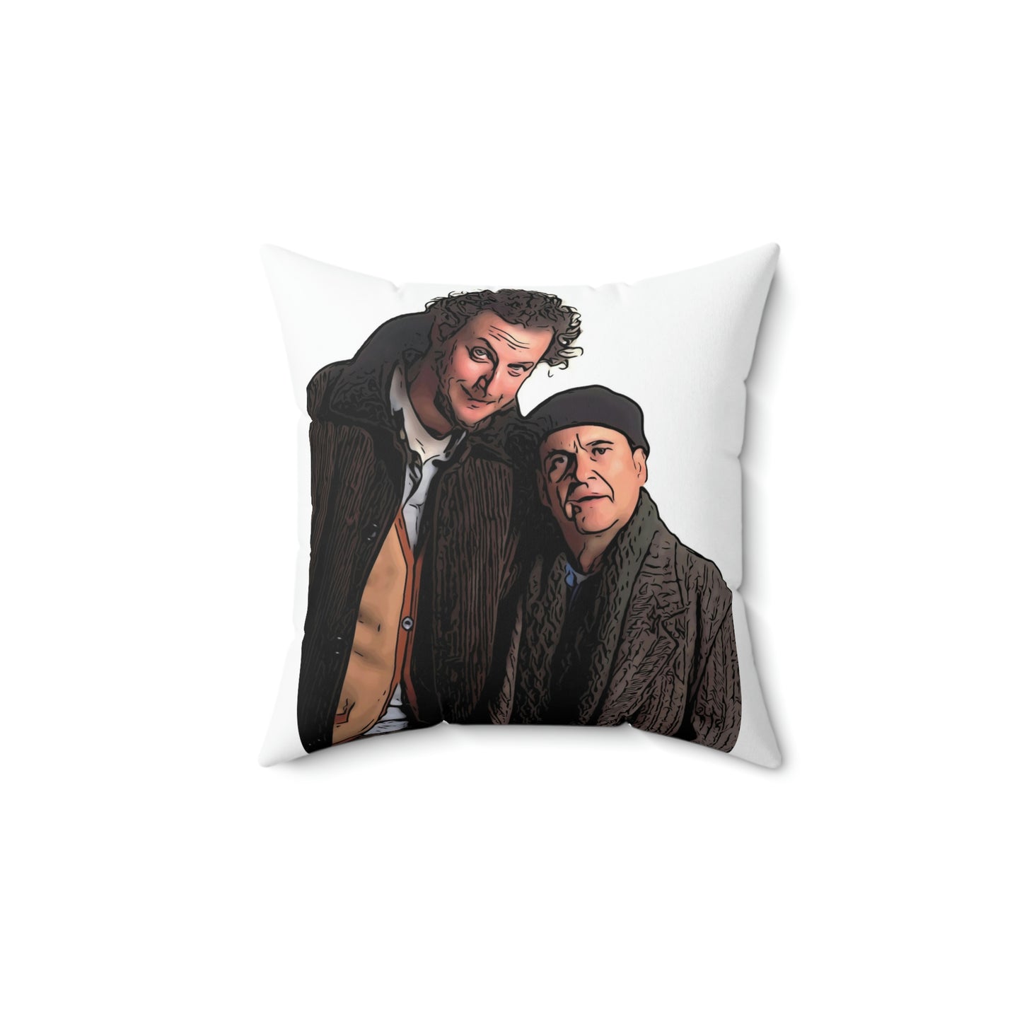 Spun Polyester Square Pillow ~Home Alone ~Wet Bandits~