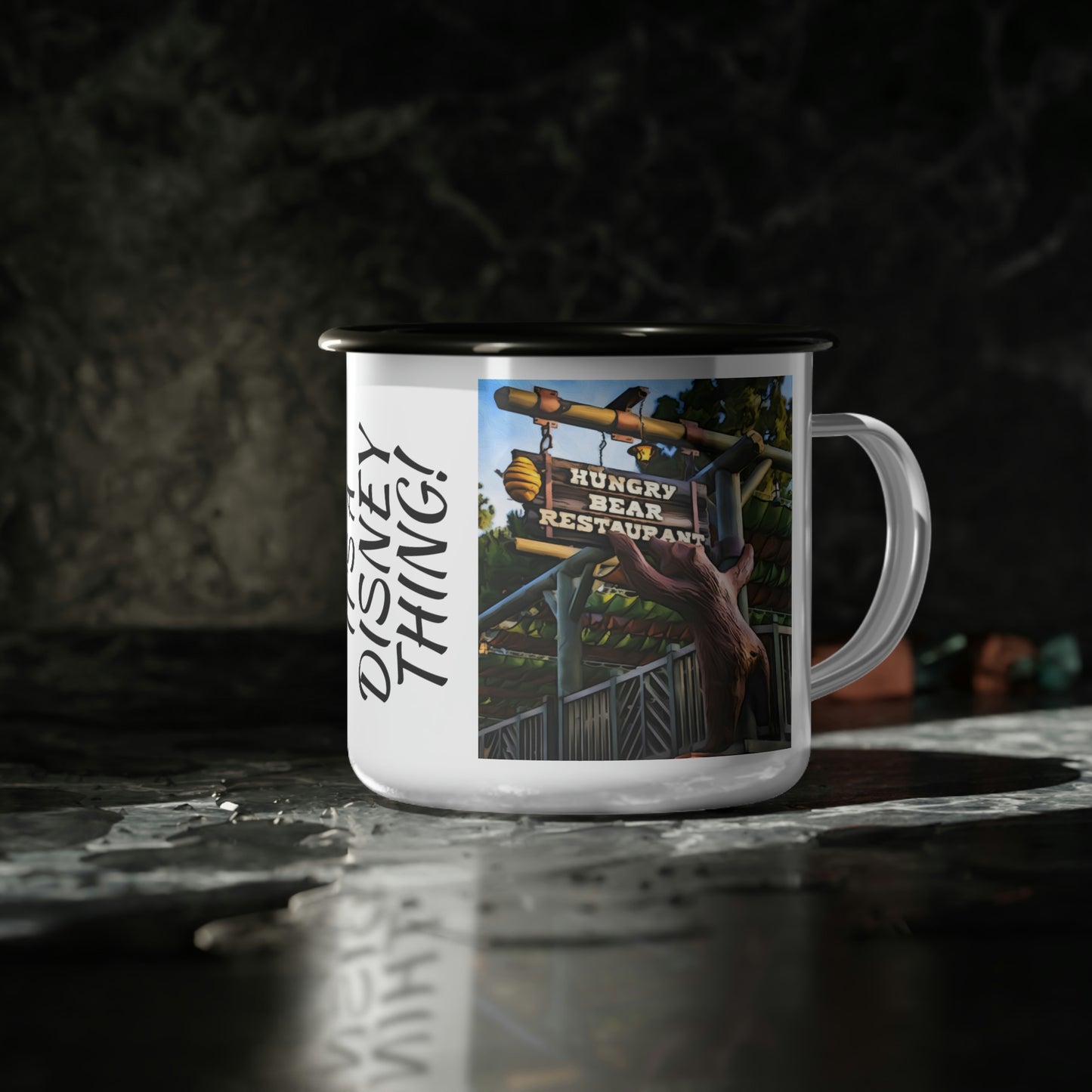 A Enamel Camp Cup Disneyland ~Hunger Bear~ It's A Disney Thing!