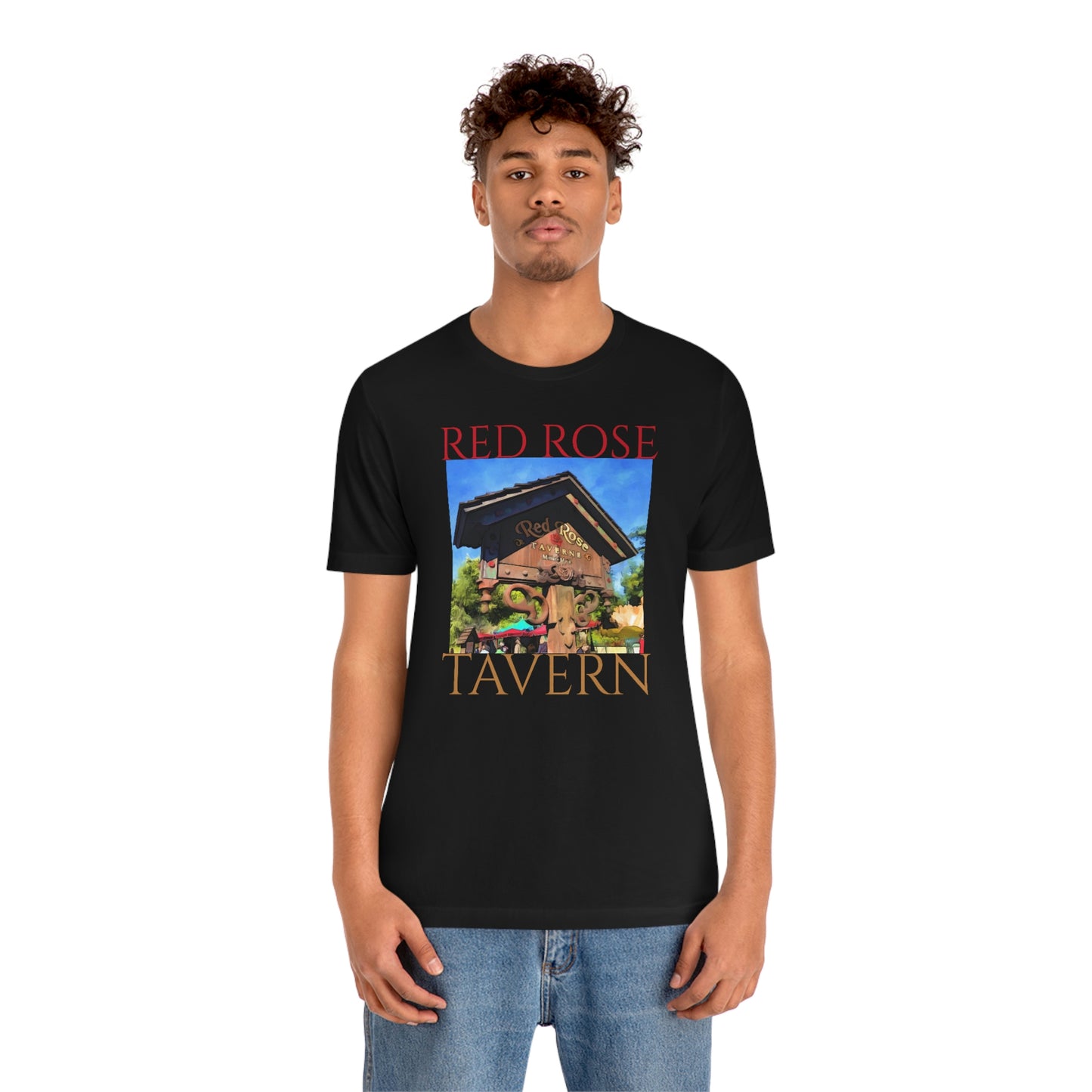 Unisex Jersey Short Sleeve Tee DISNEYLAND RED ROSE Tavern