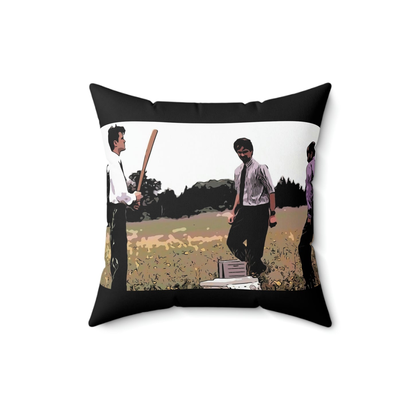 Spun Polyester Square Pillow ~Office Space ~ Paper Jam ~