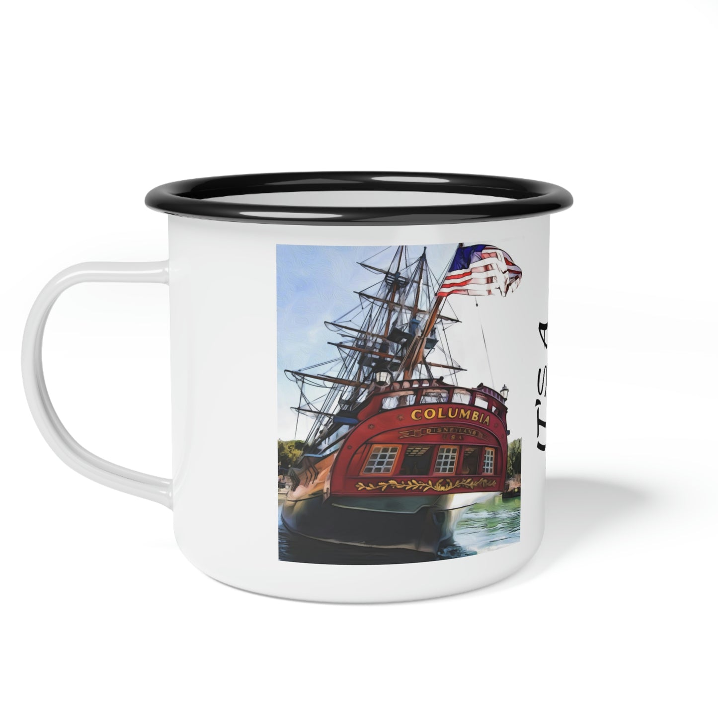 A Enamel Camp Cup Disneyland ~Sailing Ship Colombia~ It's A Disney Thing!
