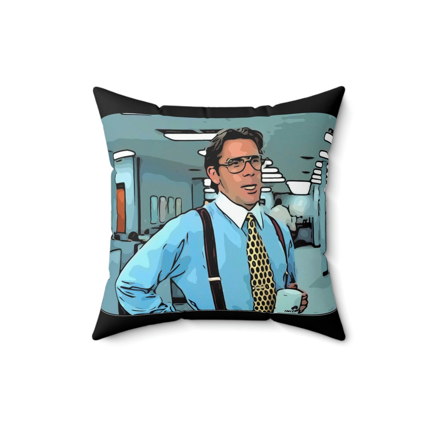 Spun Polyester Square Pillow ~Office Space ~ Lumbergh ~