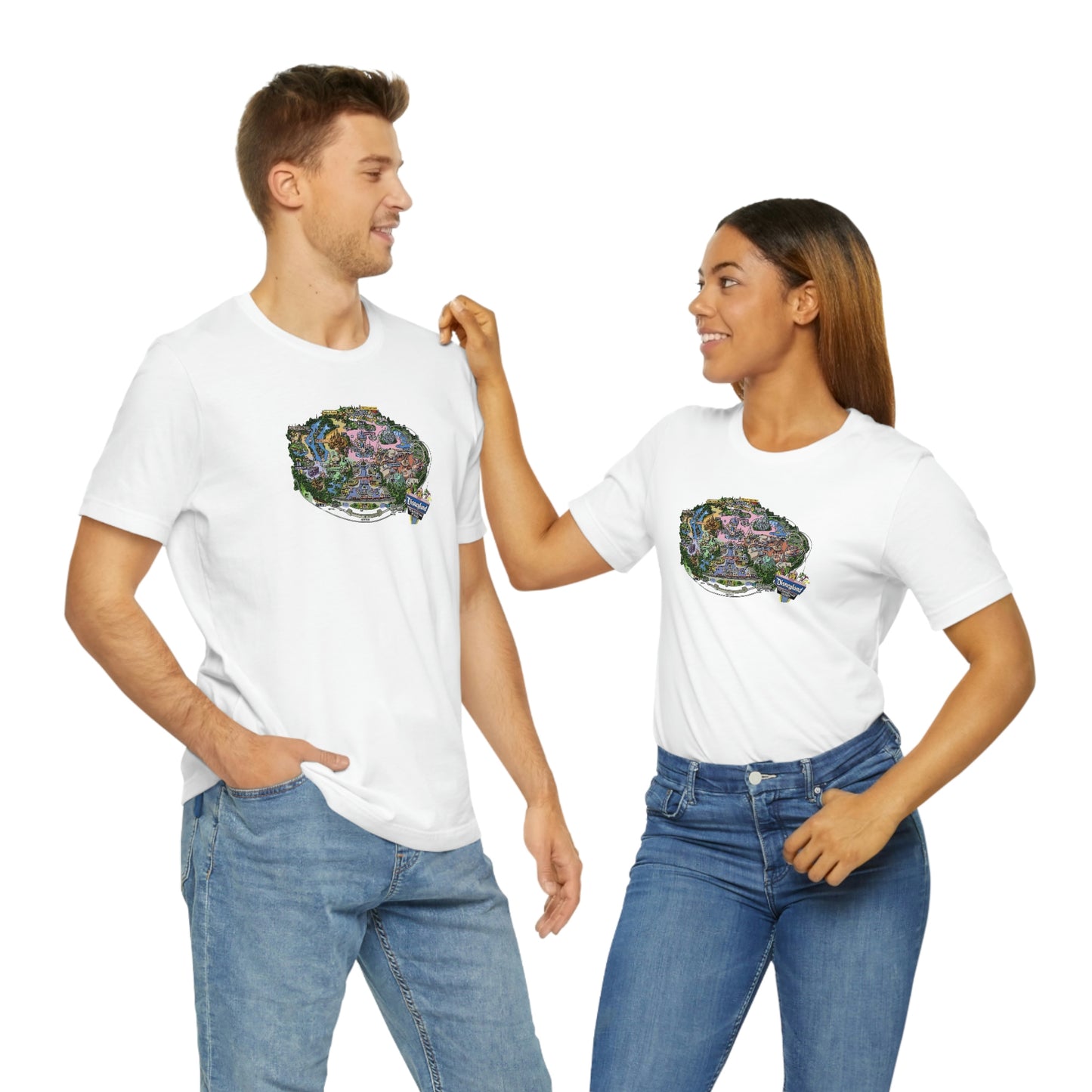Unisex Jersey Short Sleeve Tee Disneyland park map