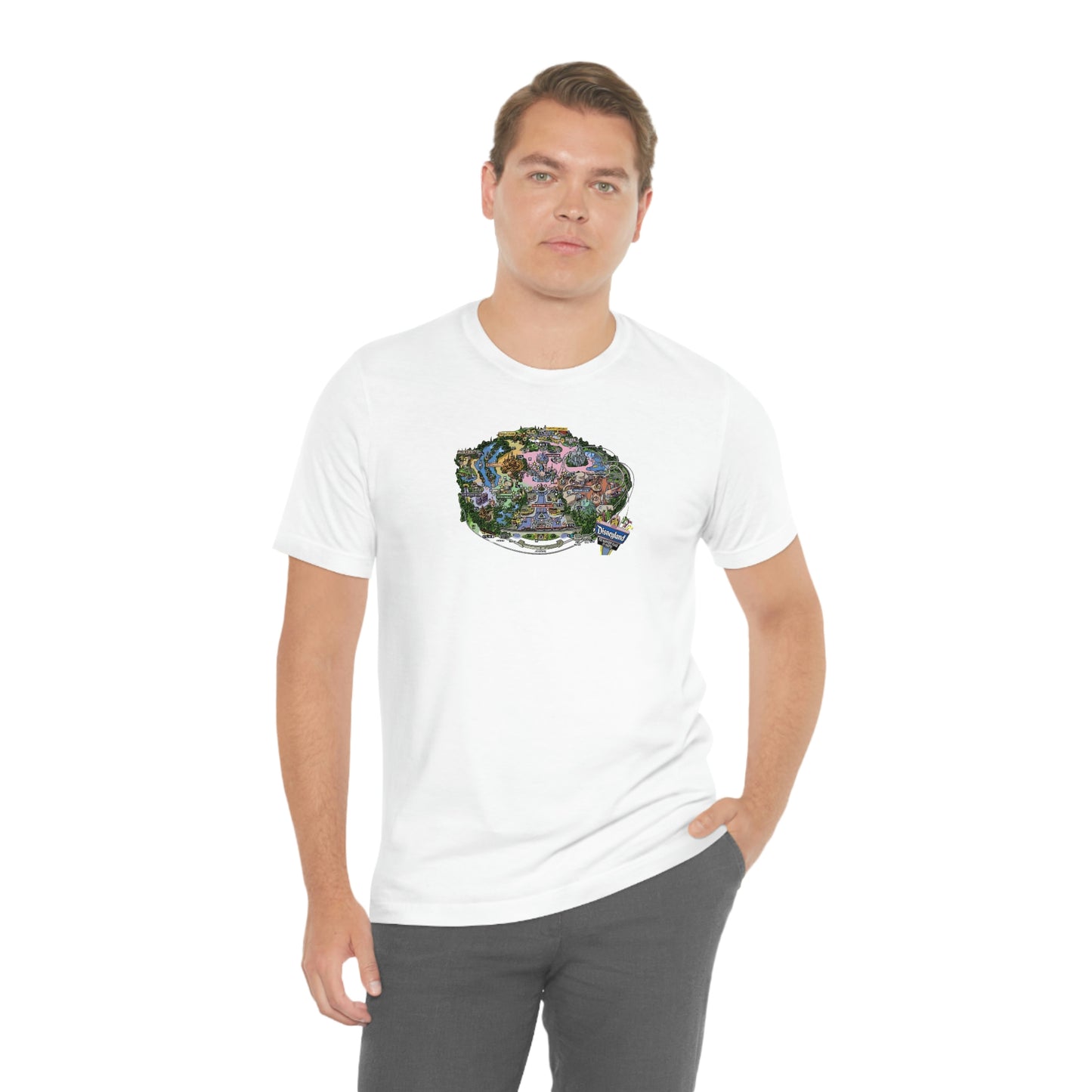 Unisex Jersey Short Sleeve Tee Disneyland park map