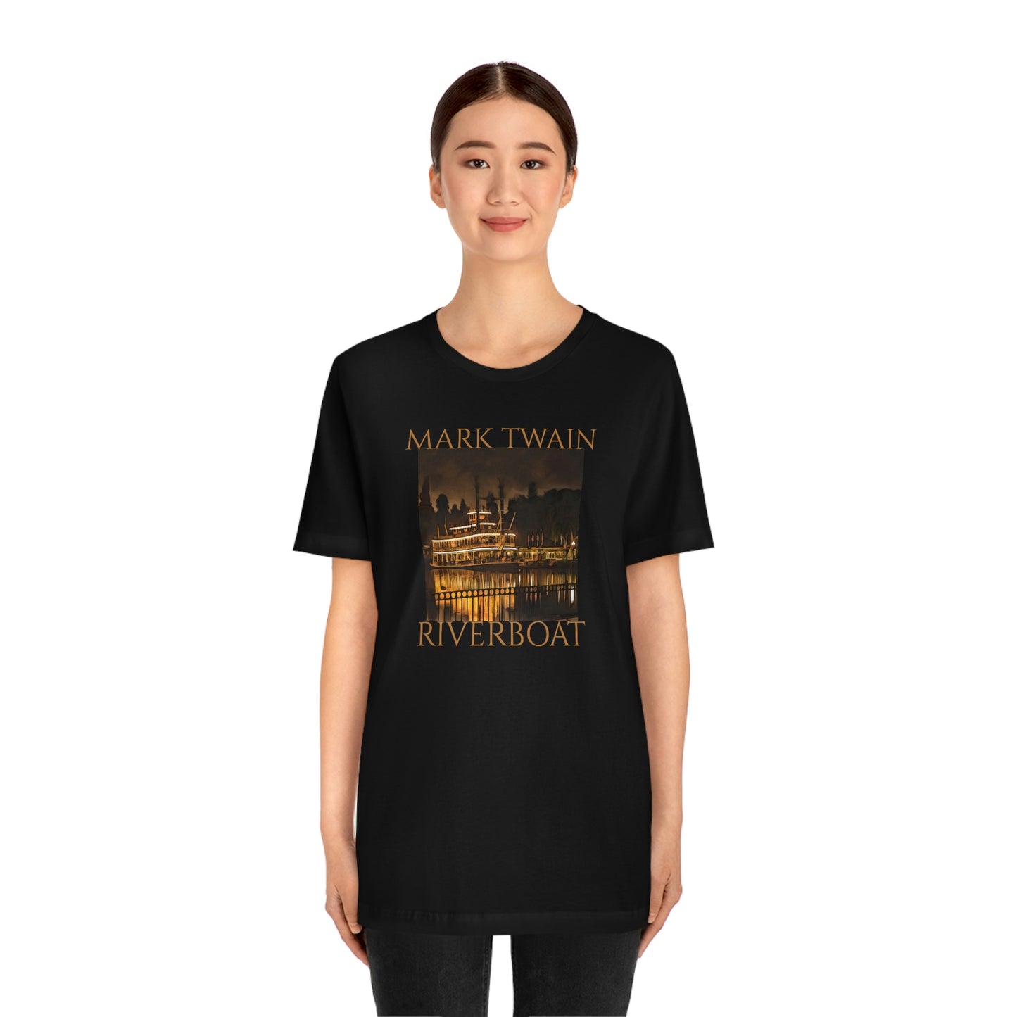 Unisex Jersey Short Sleeve Tee MARK TWAIN RIVER Boat