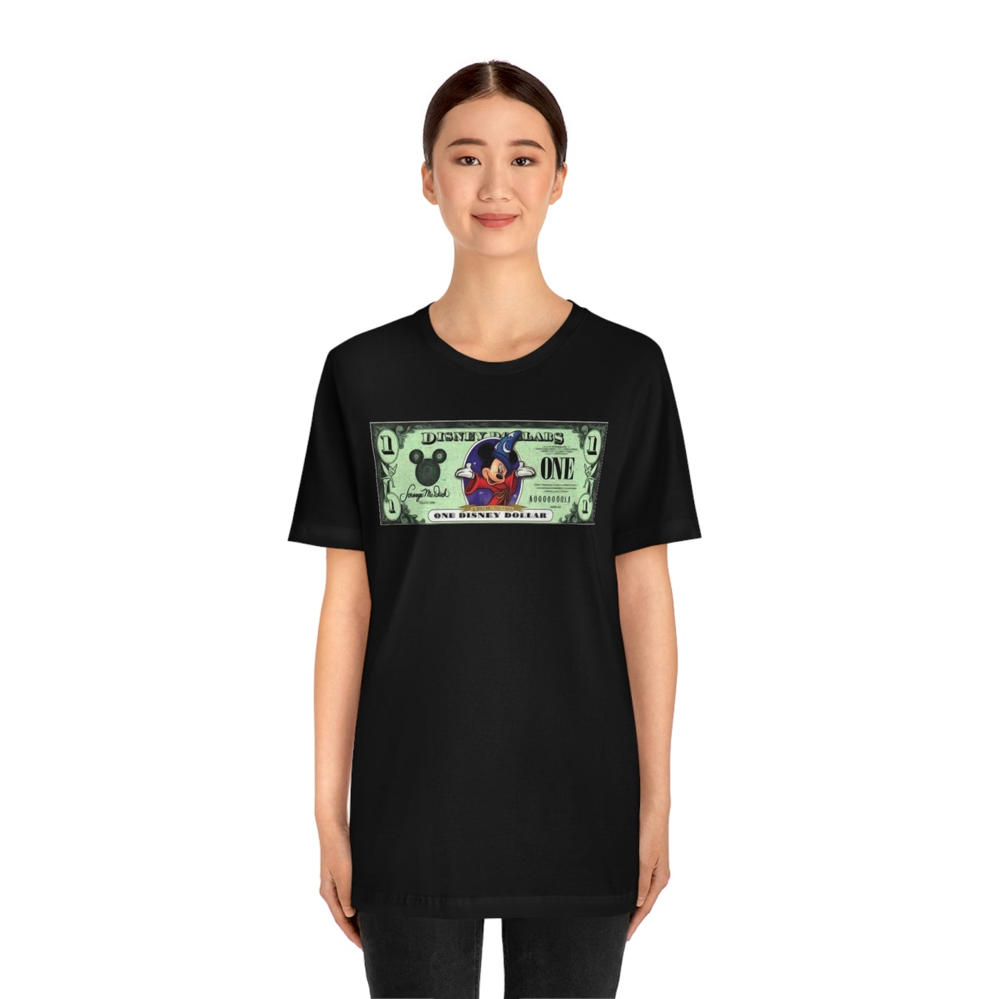 Unisex Jersey Short Sleeve Tee Disneyland Dollars Mickey Mouse Wizard