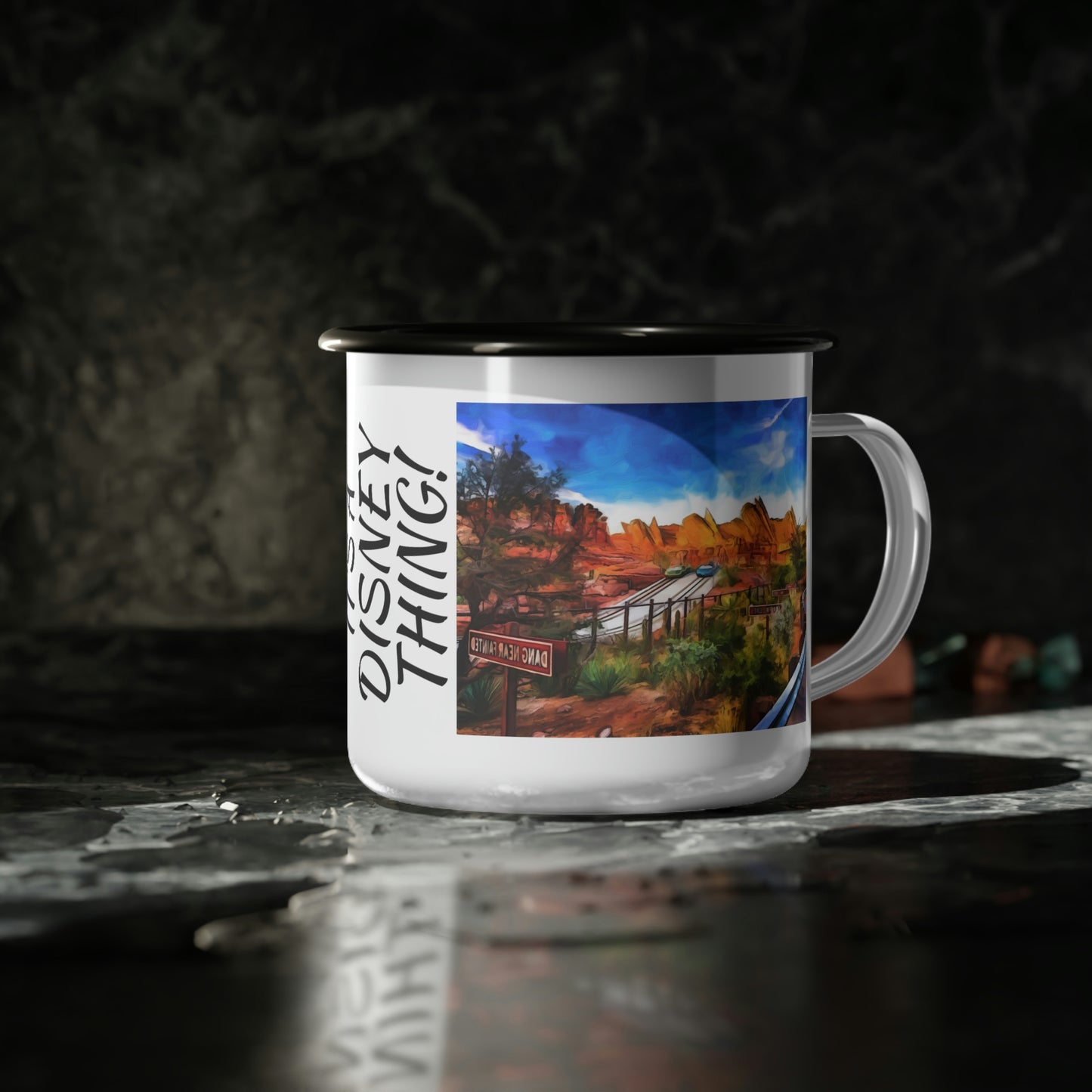 A Enamel Camp Cup Disneyland ~Radiator Springs Racer's ~ It's A Disney Thing!