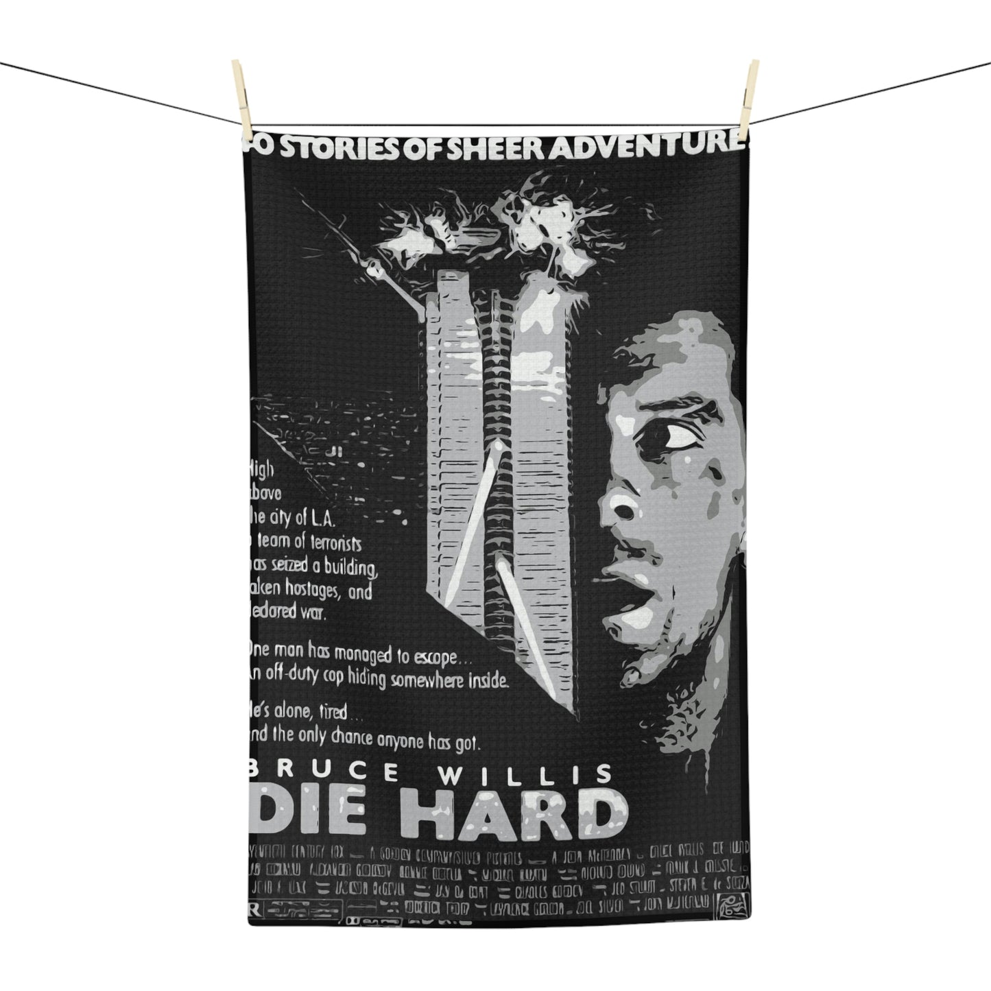 Soft Tea Towel Die Hard Movie Poster